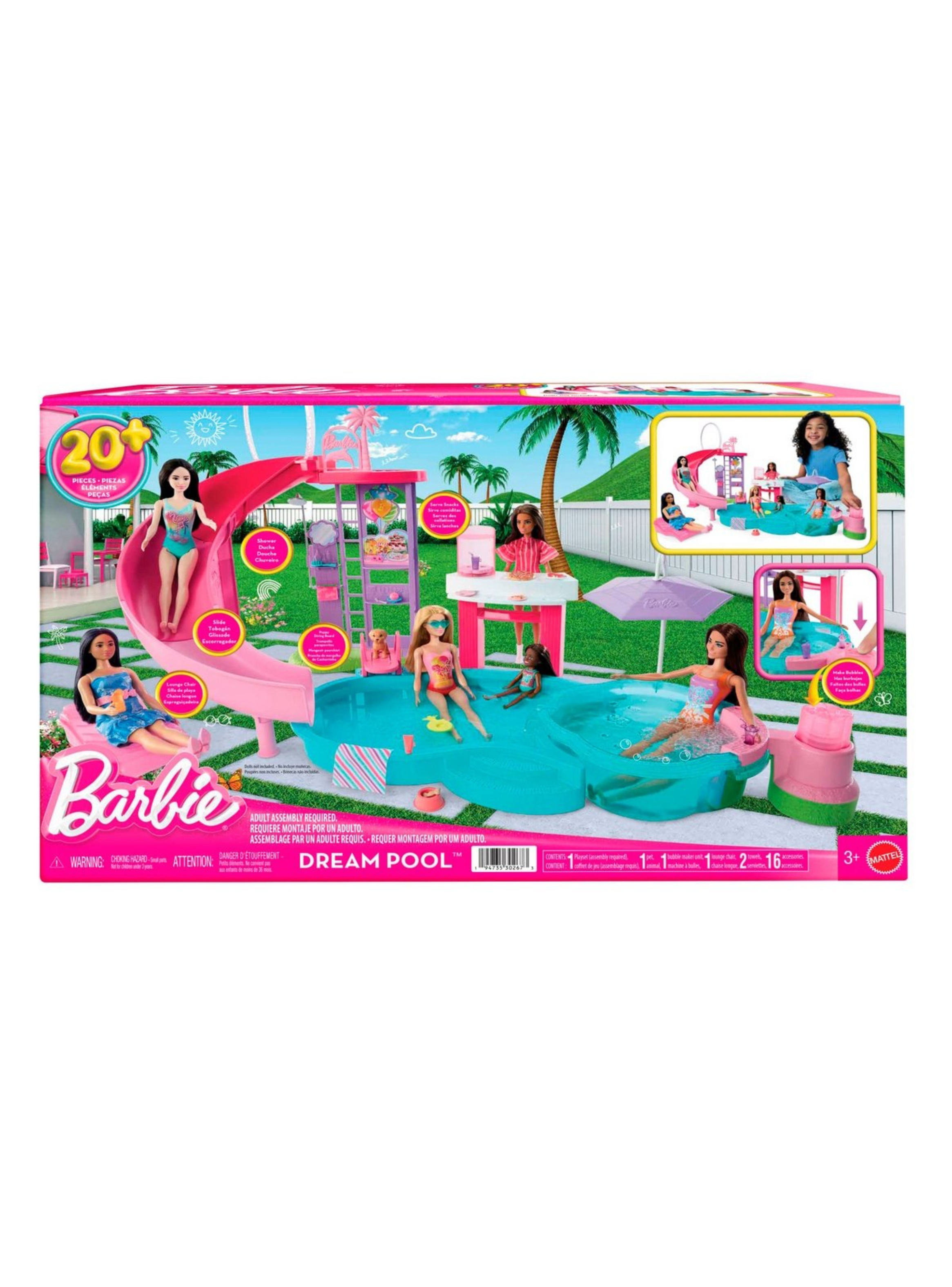Barbie set de juego piscina de los sueños-2