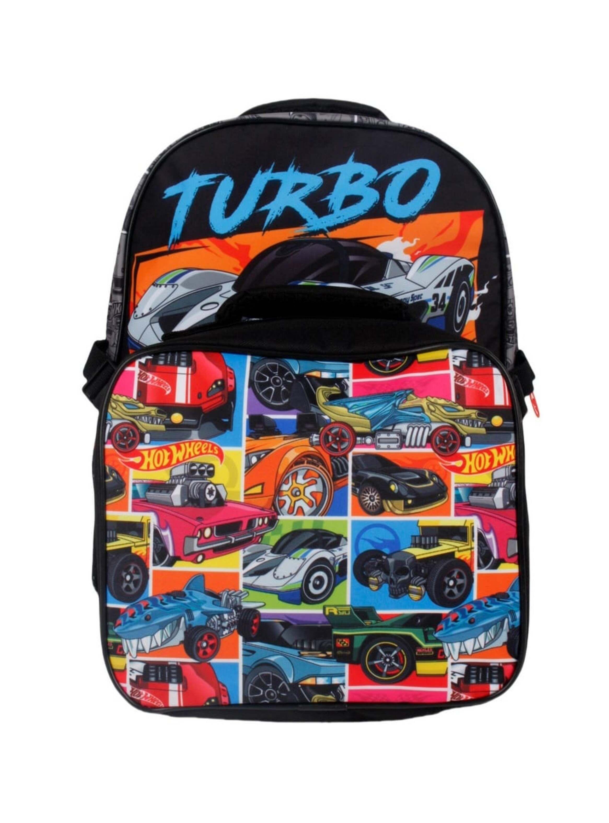Mochila Con Lonchera Hot Wheels-0