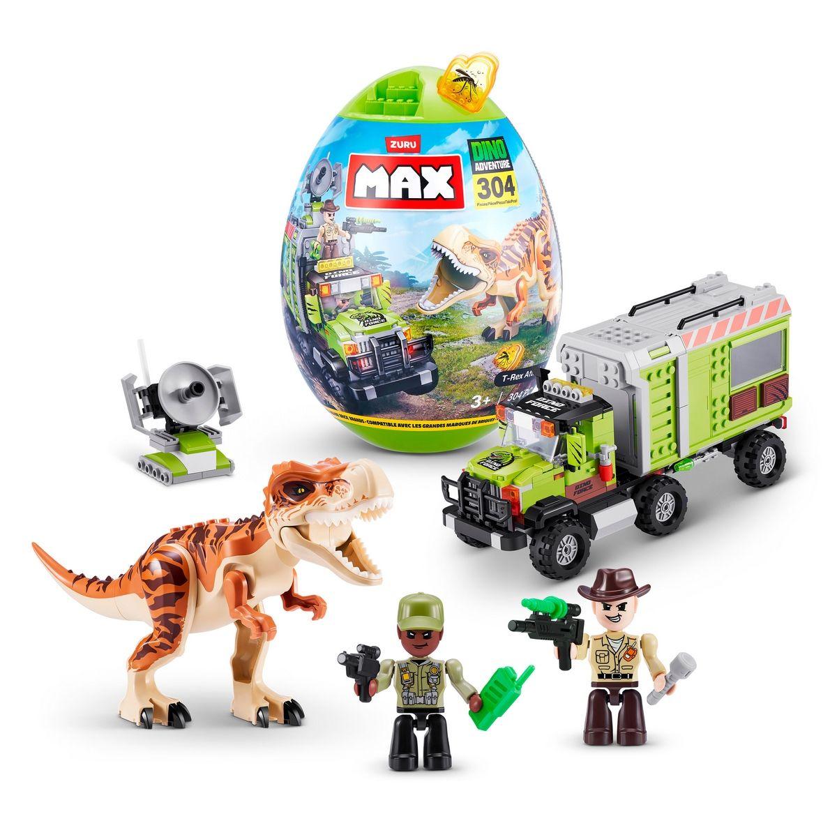 SET 304 BLOQUES MAX DINO ESCAPE EN HUEVO DE ZURU-5