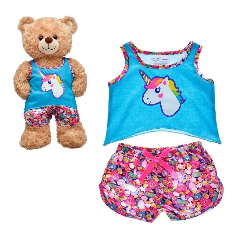Pijama Short Y Polera Unicornio Build-a-bear-0