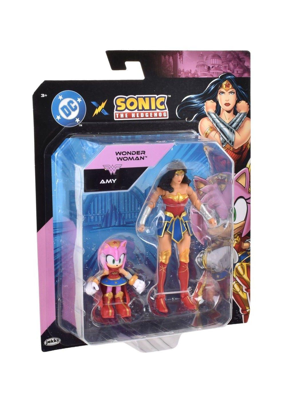 SET 2 FIGURAS DE 6 Y 13 CM SONIC DC COMICS - AMY WONDER WOMAN-1