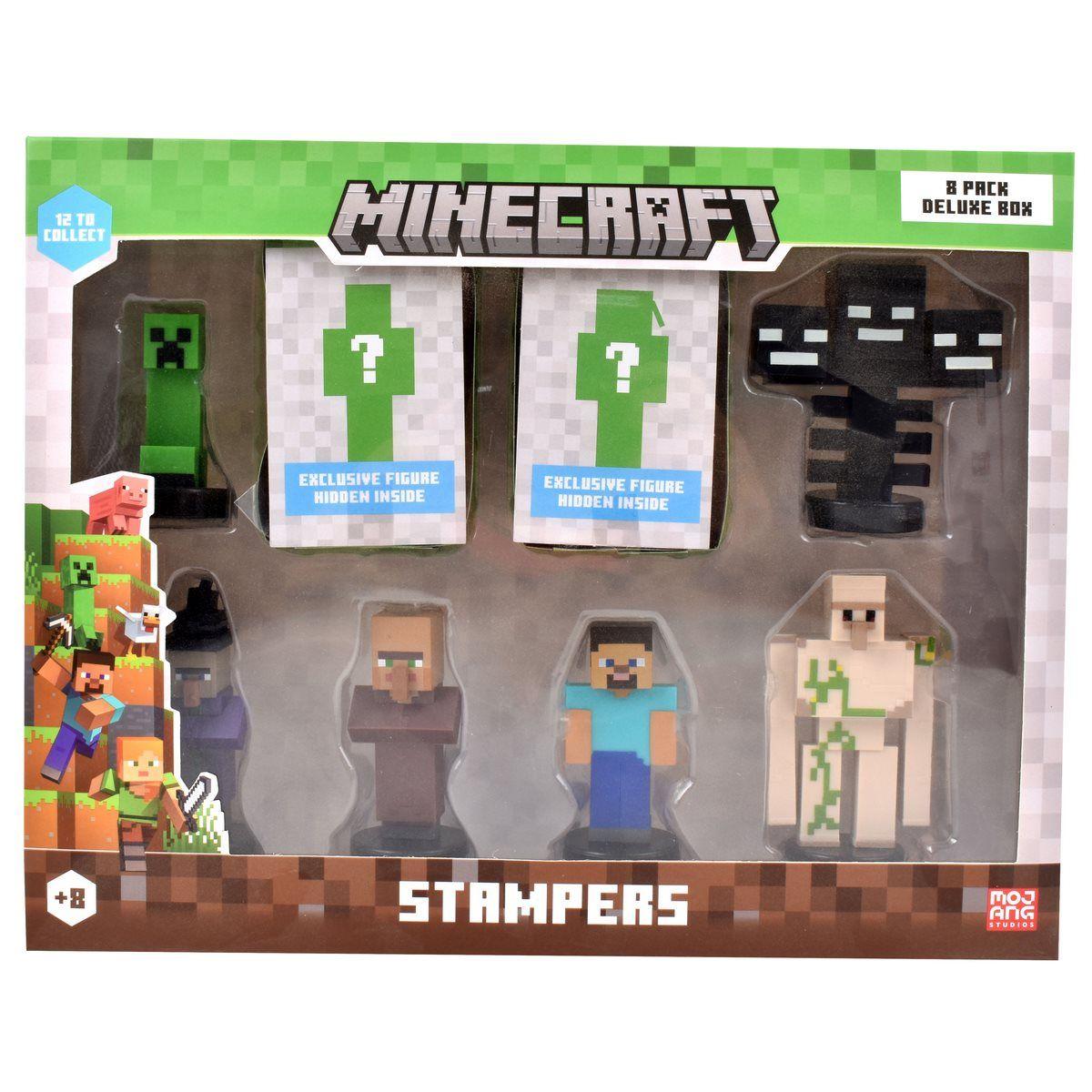 PACK DE LUJO 8 FIGURAS TIMBRE MINECRAFT - CREEPER-2