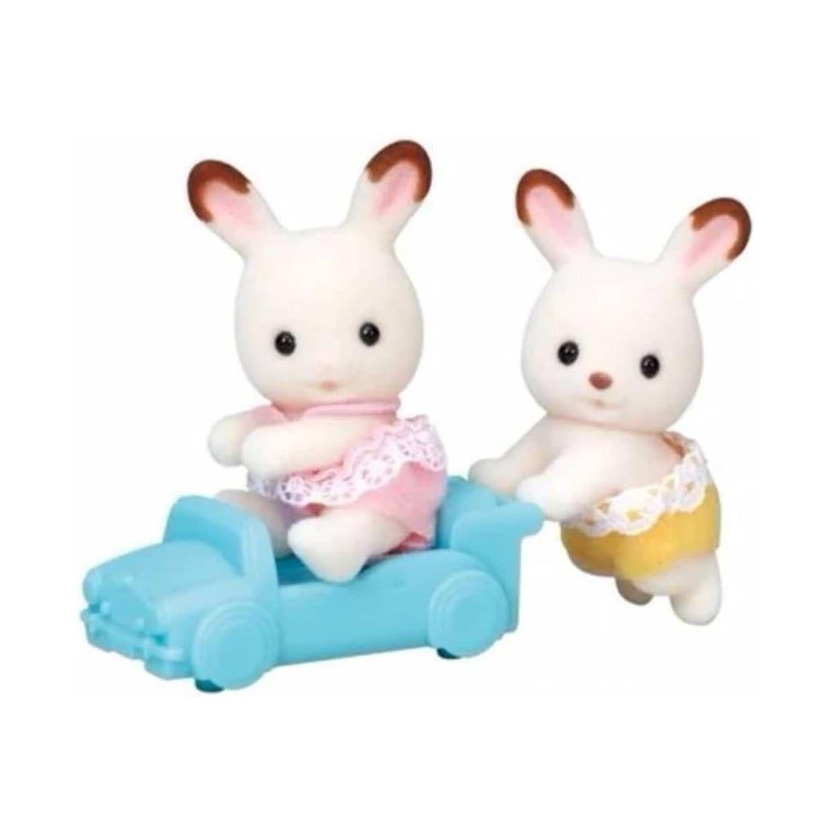 GEMELOS CONEJO CHOCOLATE SYLVANIAN FAMILIES-2