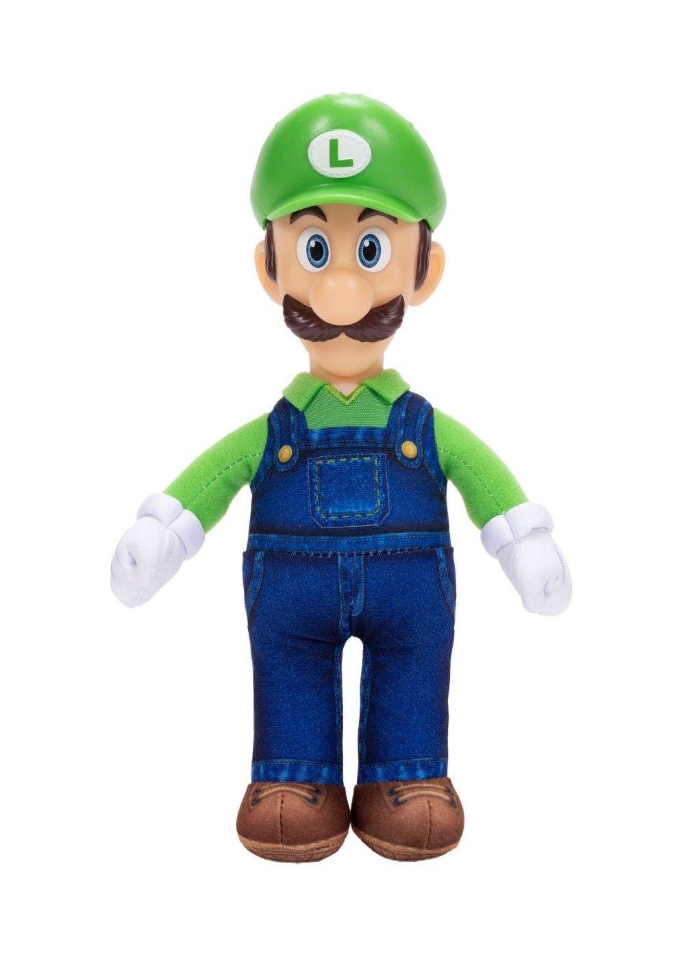 PELUCHE CON CABEZA PLASTICA 23 CM NINTENDO PELICULA - LUIGI-0