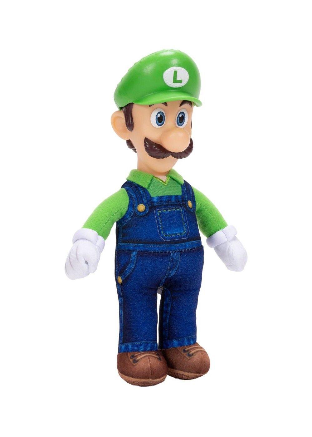 PELUCHE CON CABEZA PLASTICA 23 CM NINTENDO PELICULA - LUIGI-1