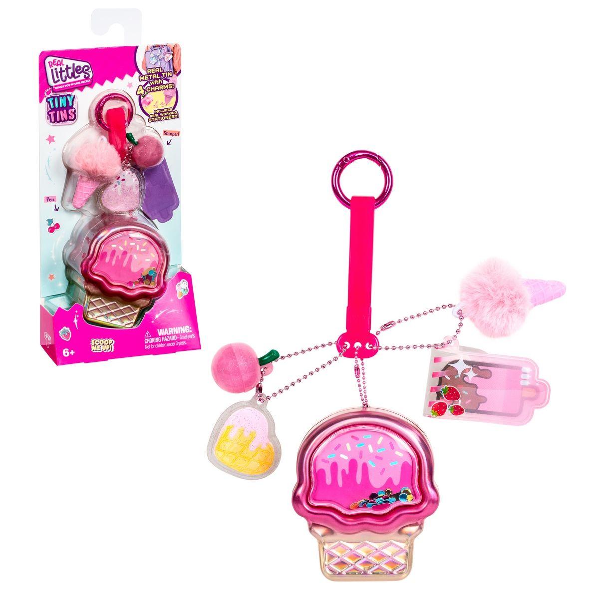 Llavero metálico Real Littles colección helado con sorpresas-0