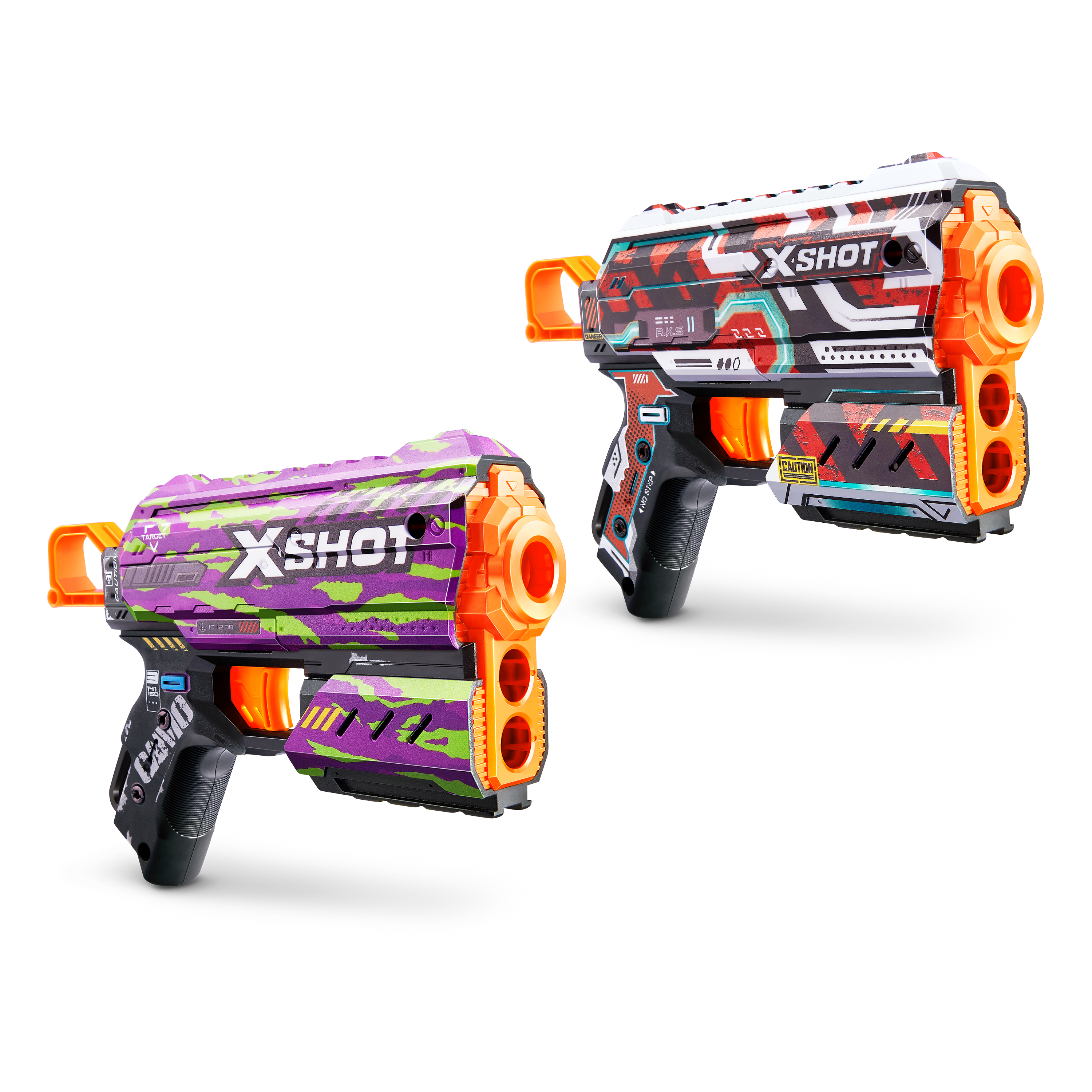 PACK 2 LANZA DARDOS FLUX SKINS CON 16 DARDOS X-SHOT-3