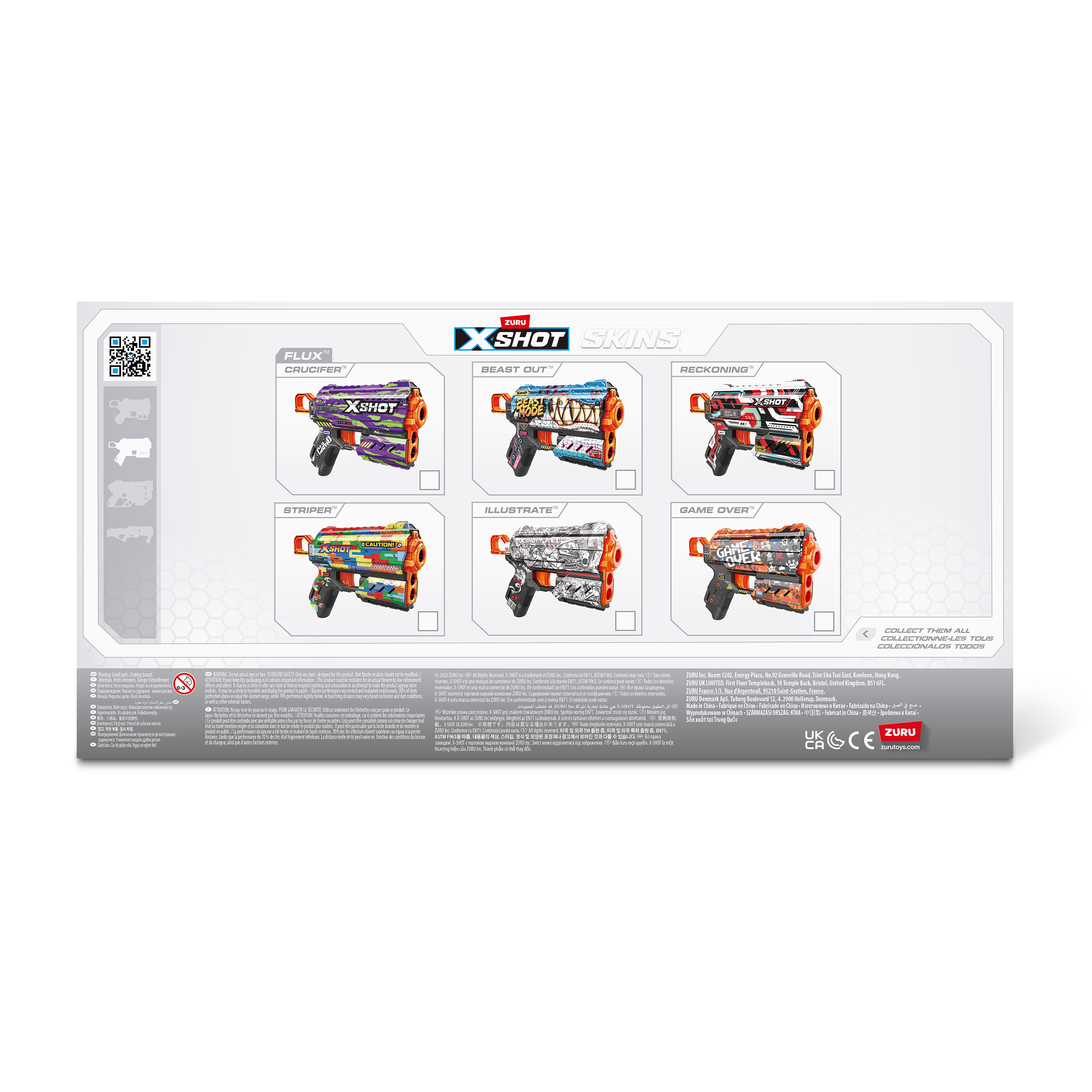 PACK 2 LANZA DARDOS FLUX SKINS CON 16 DARDOS X-SHOT-4