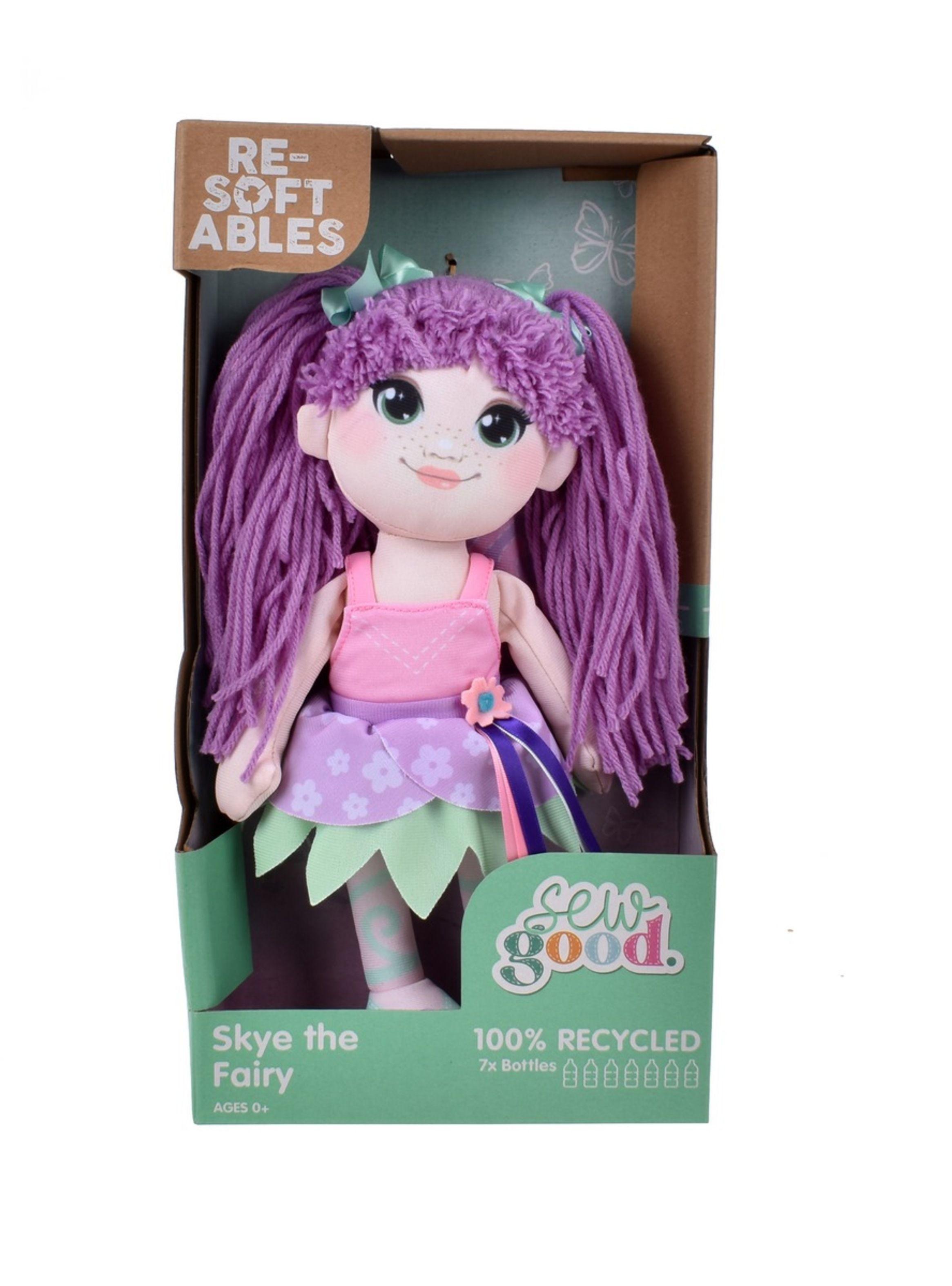 Muñeca de Trapo Reciclada 30 cm Resoftables Hada-2