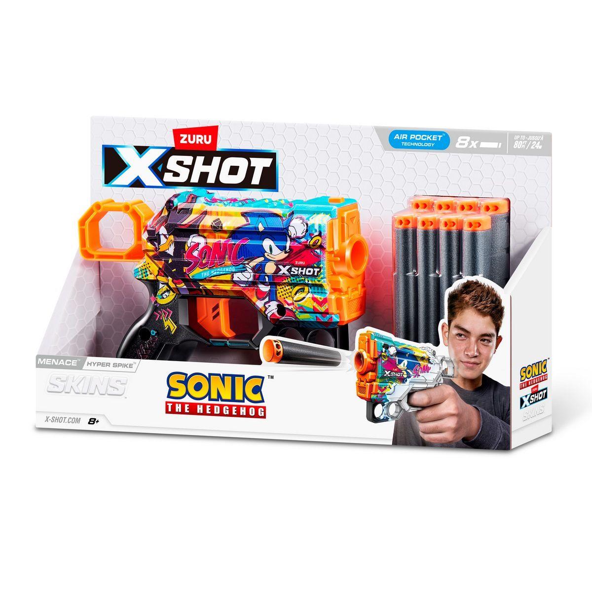 LANZA DARDOS SKIN MENACE CON 8 DARDOS X-SHOT - HYPER SPIKE-2