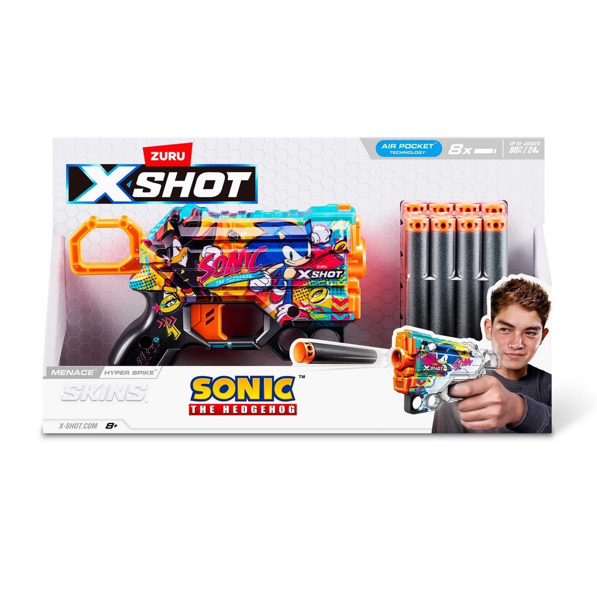 LANZA DARDOS SKIN MENACE CON 8 DARDOS X-SHOT - HYPER SPIKE-3