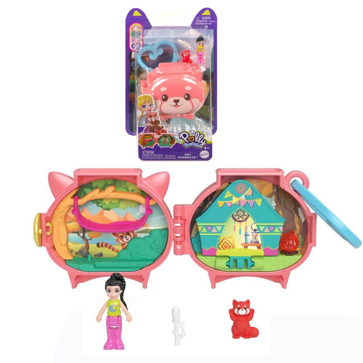 POLLY POCKET COLECCIÓN MINI MUNDO DE MASCOTAS - PANDA ROJO-0
