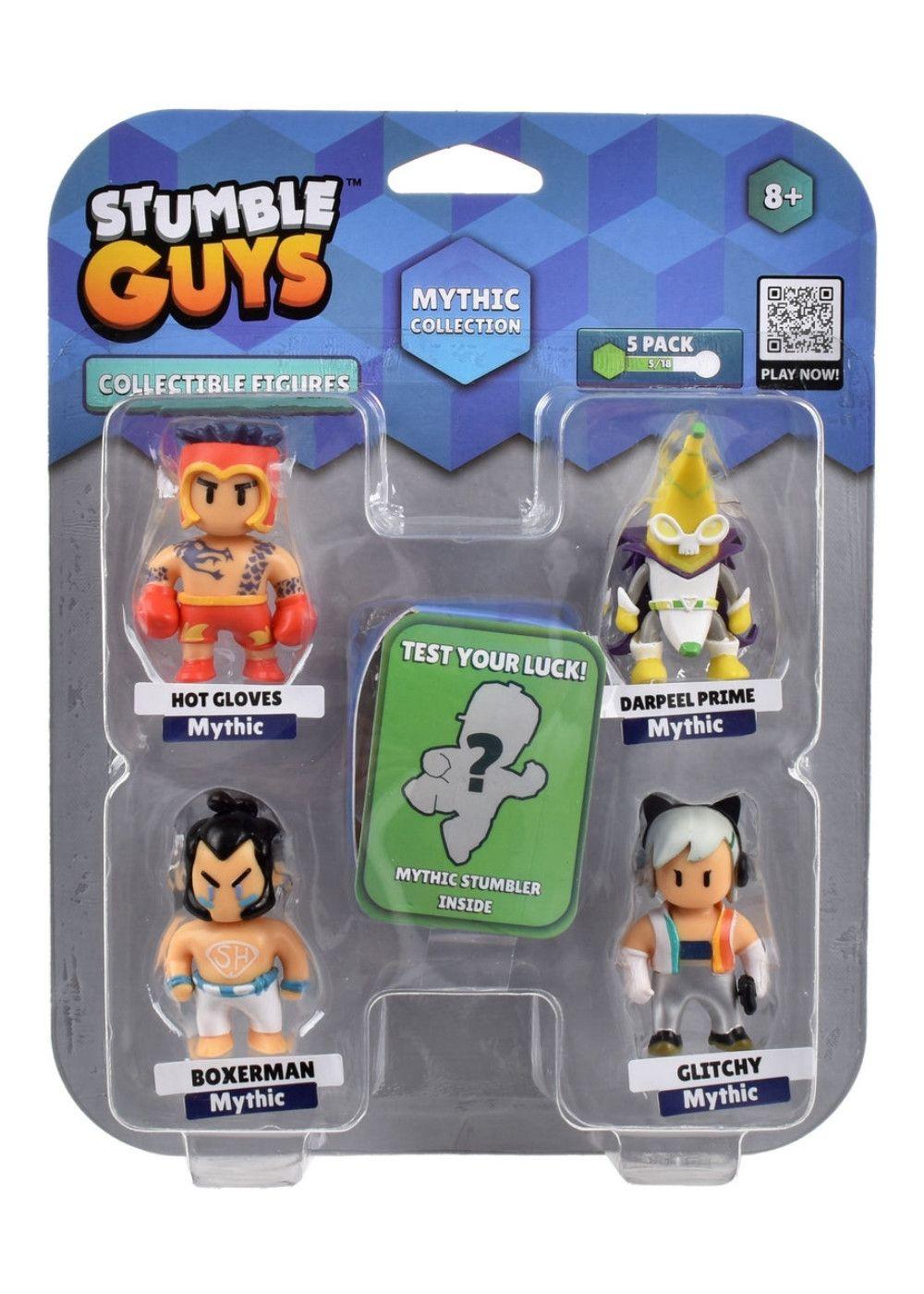 Pack De 5 Figuras 5 Cms Stumble Guys Mythic - Hot Gloves-2
