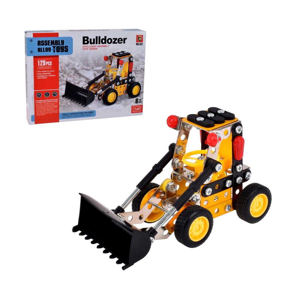 Mecano Metalico Cargador Frontal 129 Piezas-0