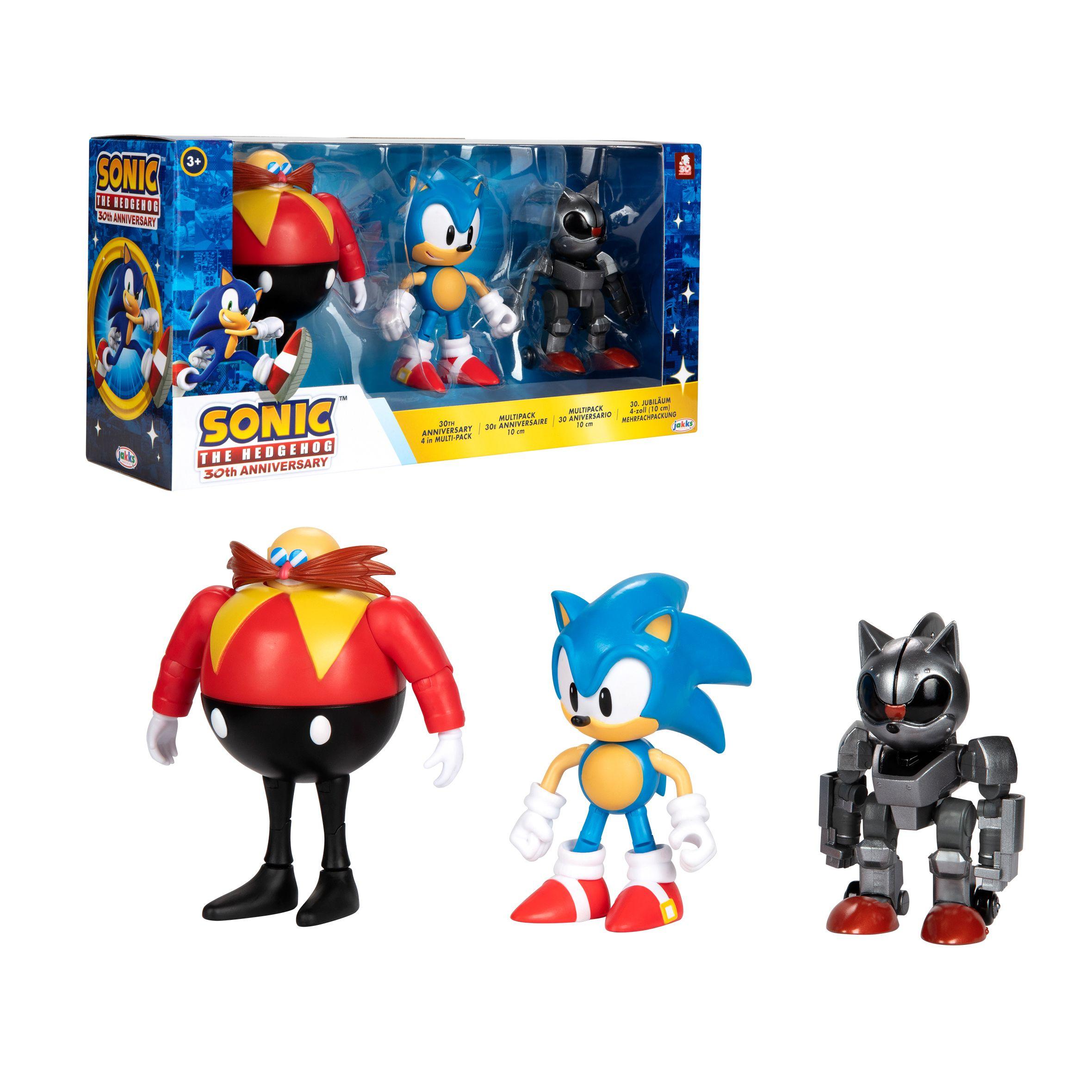 Multipack 30º Aniversario Con 3 Figuras Sonic 10 Cms-0