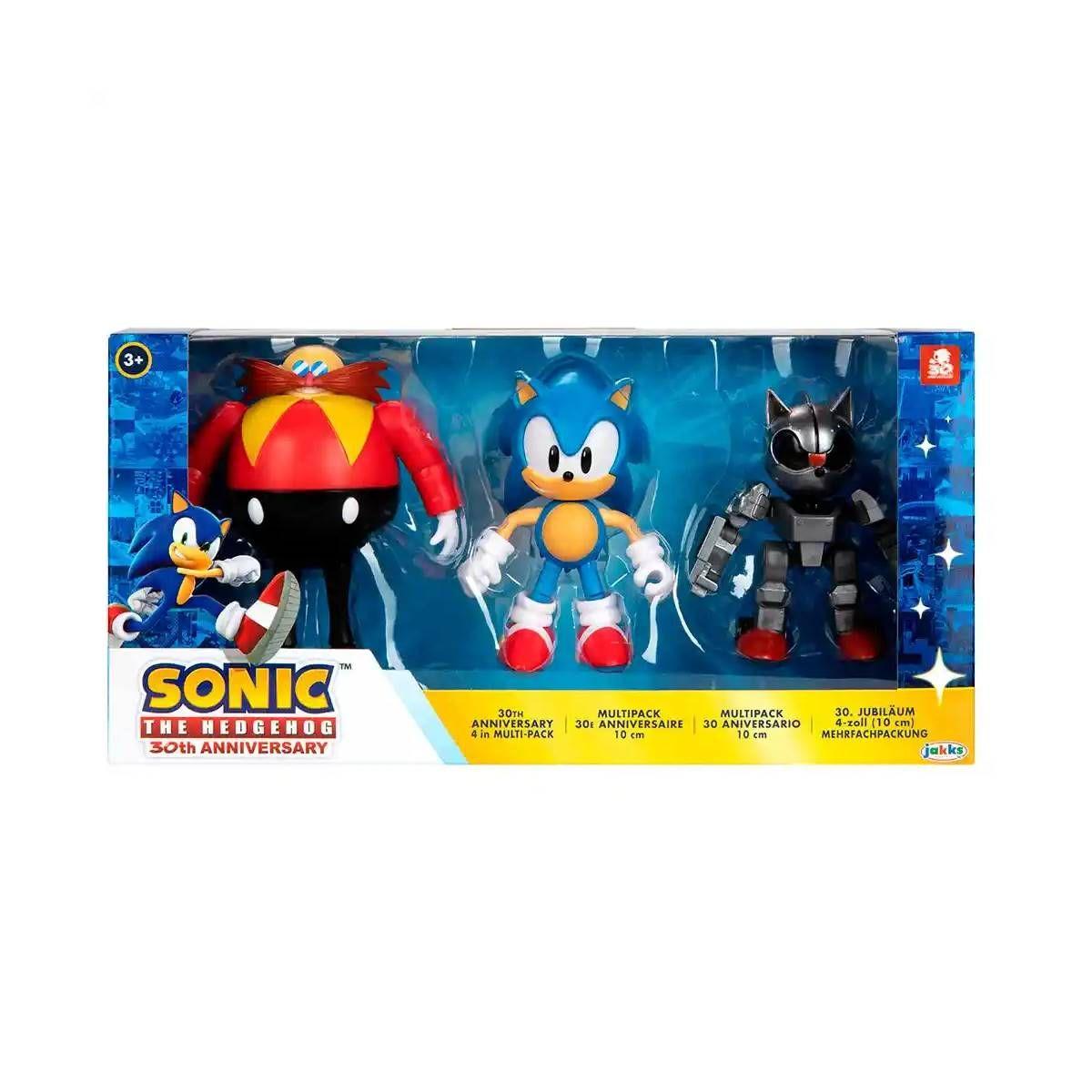 Multipack 30º Aniversario Con 3 Figuras Sonic 10 Cms-5