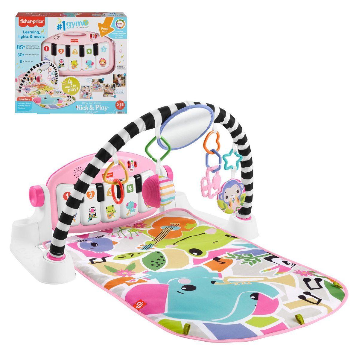 FISHER-PRICE PIANO PATADITAS MUSICALES BRILLA Y CRECE ROSA-2