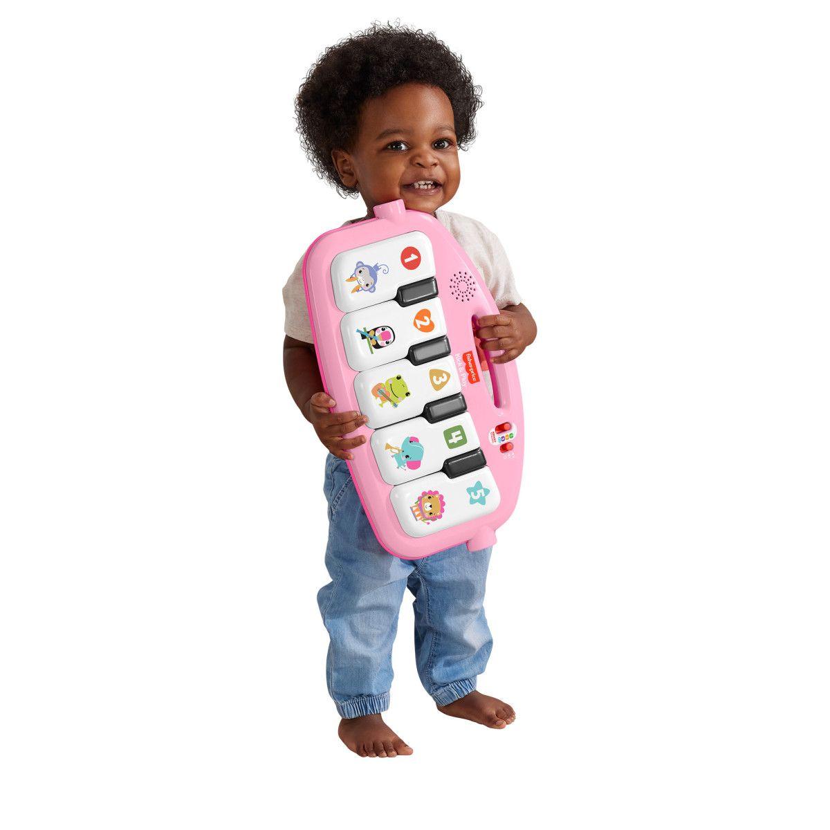 FISHER-PRICE PIANO PATADITAS MUSICALES BRILLA Y CRECE ROSA-4