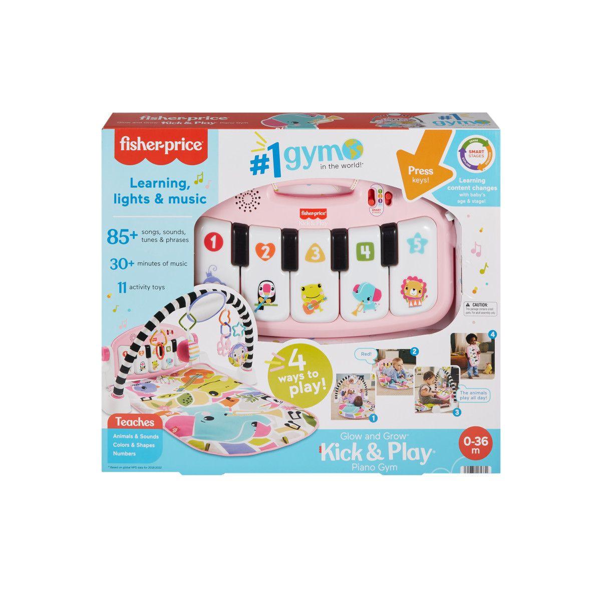 FISHER-PRICE PIANO PATADITAS MUSICALES BRILLA Y CRECE ROSA-7