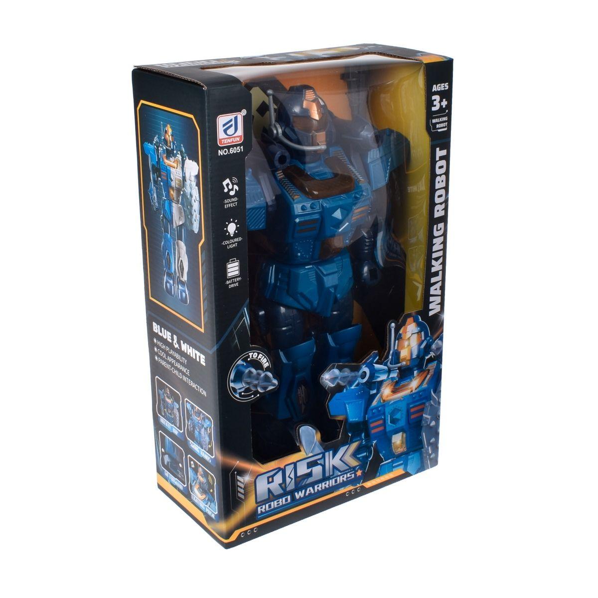 ROBOT QUE CAMINA CON LUCES Y SONIDO - AZUL-2