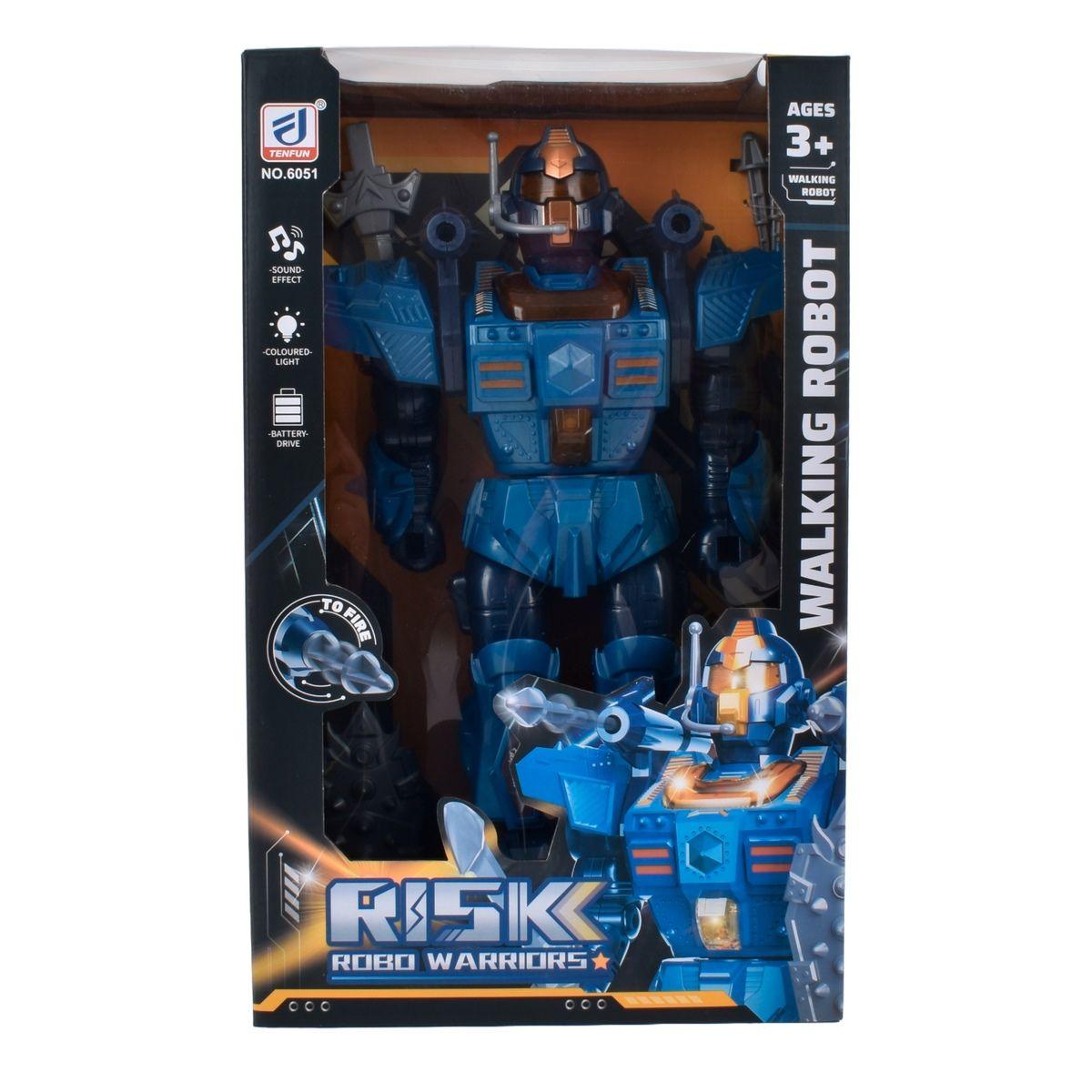 ROBOT QUE CAMINA CON LUCES Y SONIDO - AZUL-3