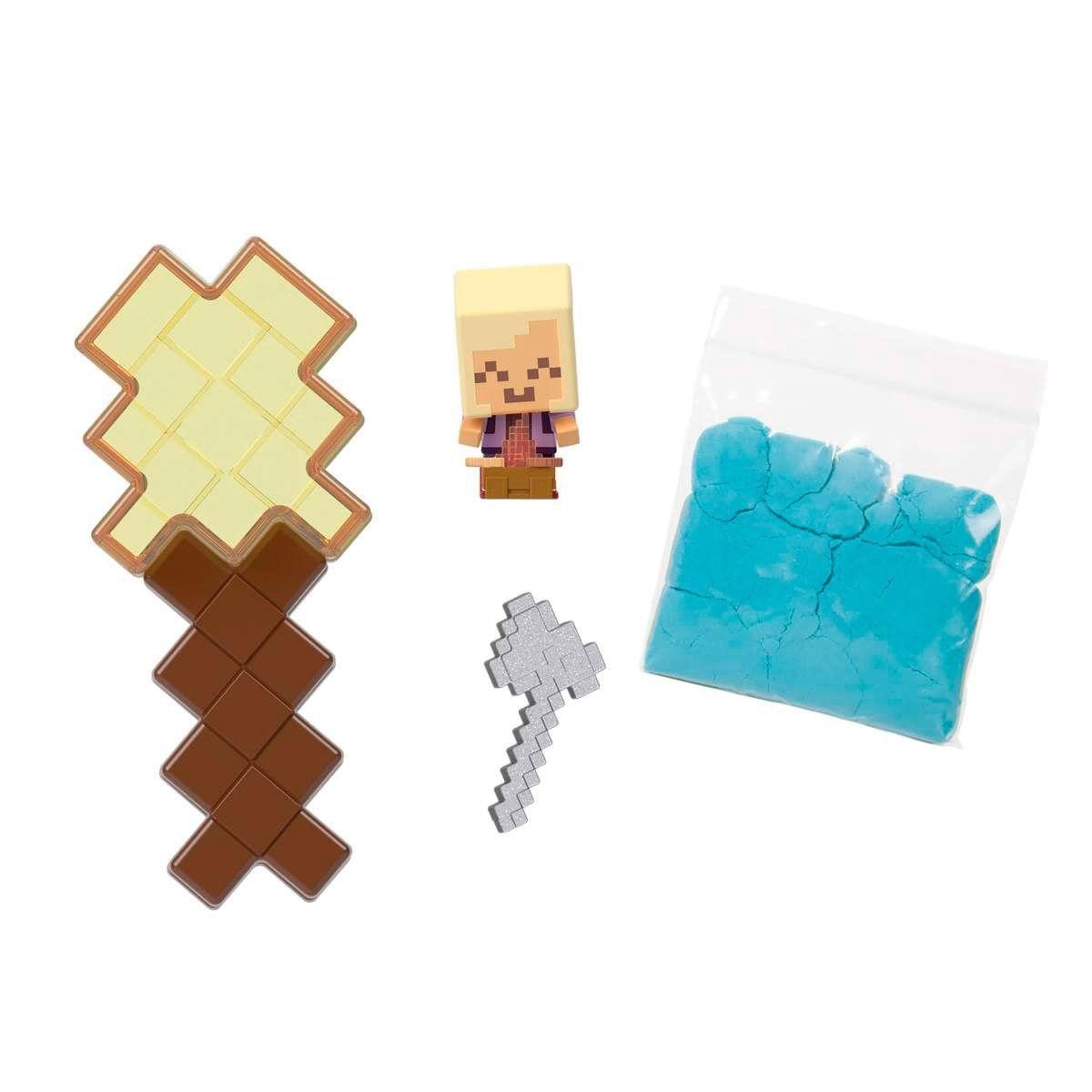 FIGURA DE ACCION MINECRAFT VANILLA MINI MINING - AMARILLO-3
