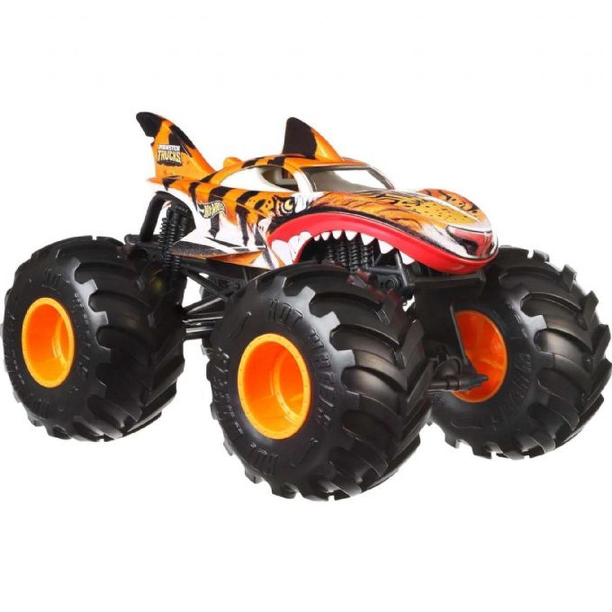 HOT WHEELS MONSTER TRUCKS ESCALA 1:24 - TIGER SHARK-0