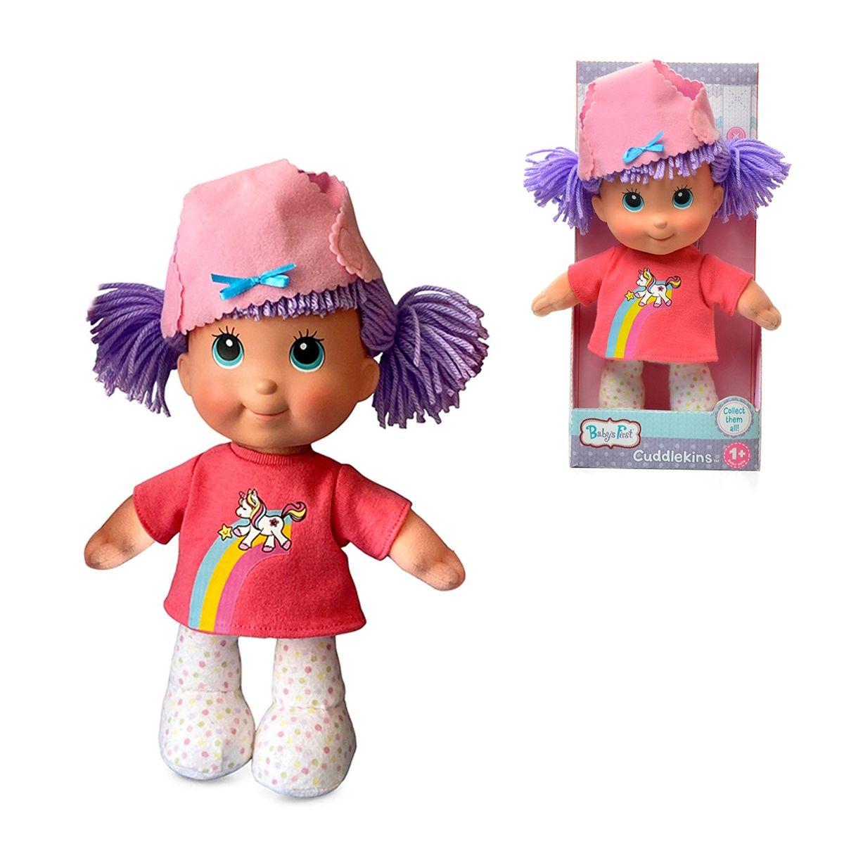 Muñeca Baby´S First Cuddlekins 23 Cm - Pelo Morado-0