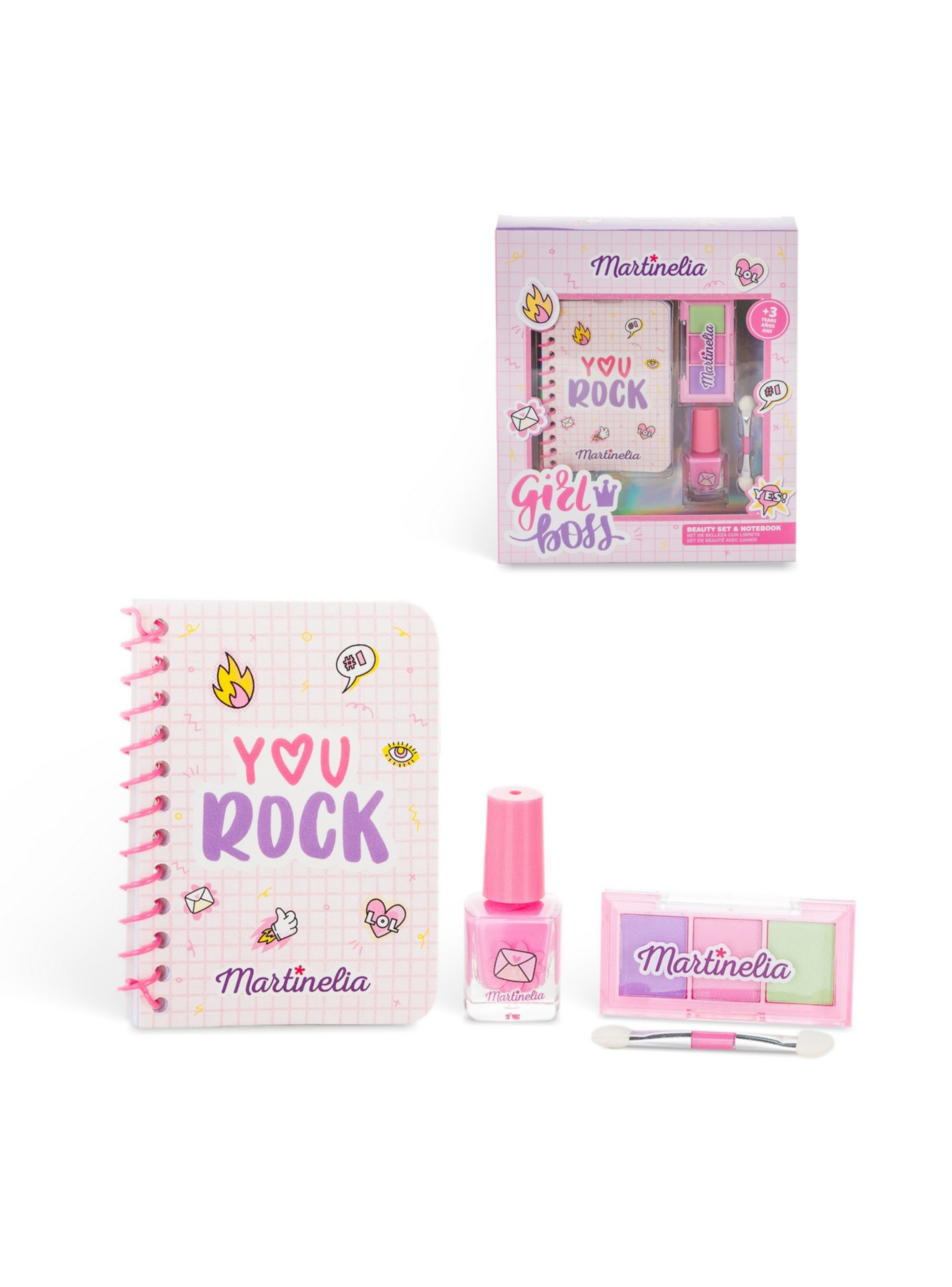 Maquillaje MARTINELIA Super Girl con block de notas-2