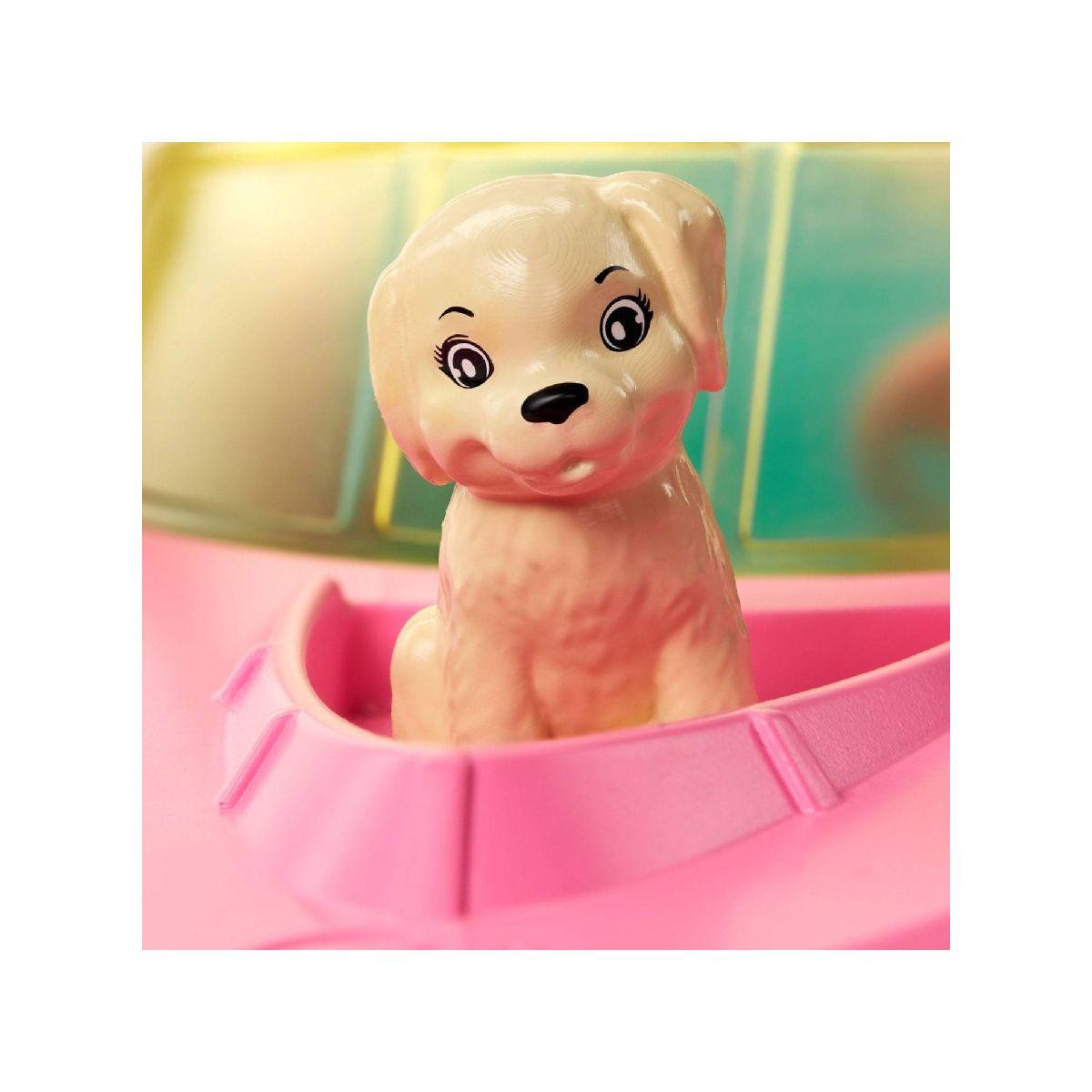 Muñeca Barbie lancha con chaleco salvavidas y mascota-9