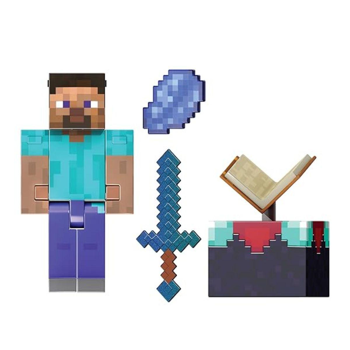 MINECRAFT DIAMOND FIGURA DE ACCION COLECCIONABLE - STEVE-0