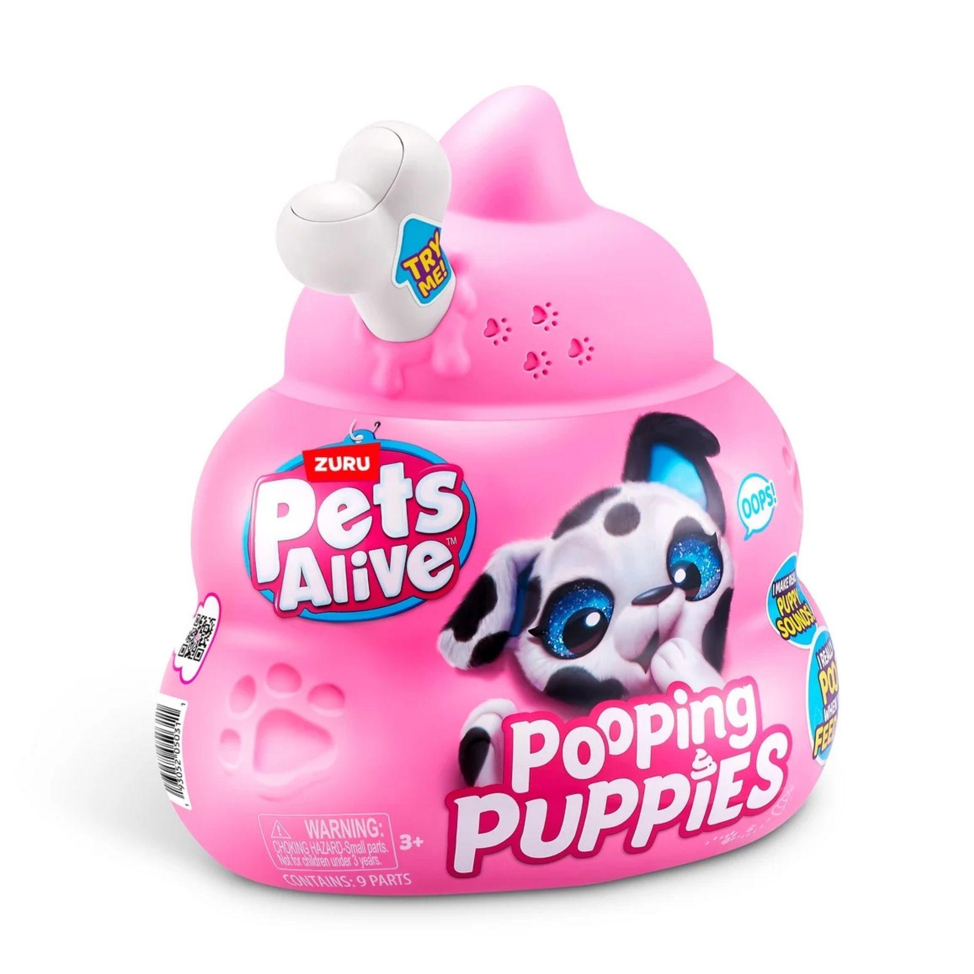 MASCOTA REAL POOPING PUPPIES PETS ALIVE - HUESO BLANCO-2