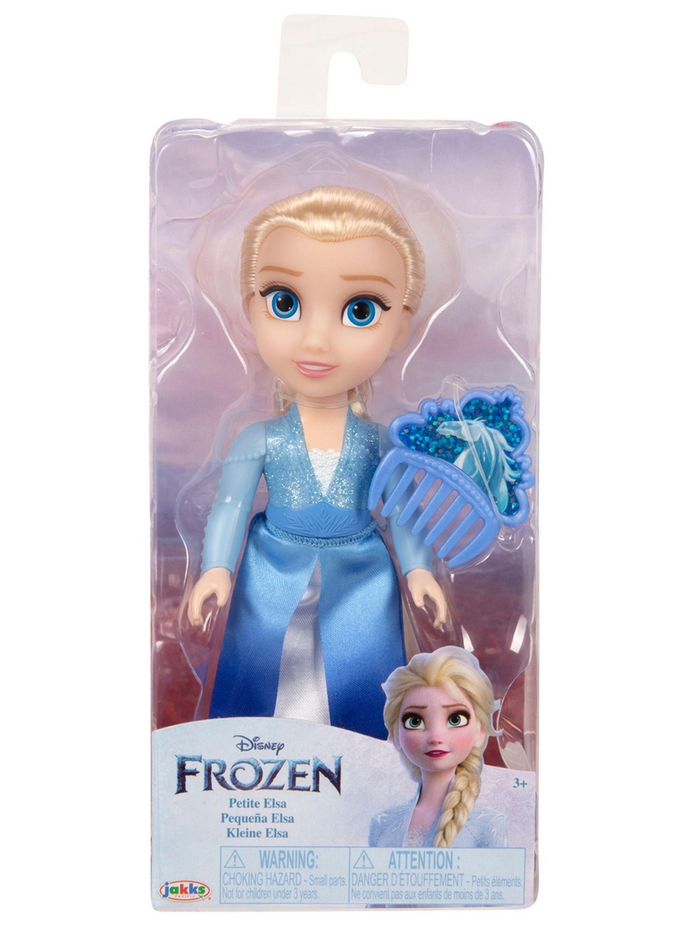 Muñeca con accesorios frozen de disney- elsa vestido celeste-2