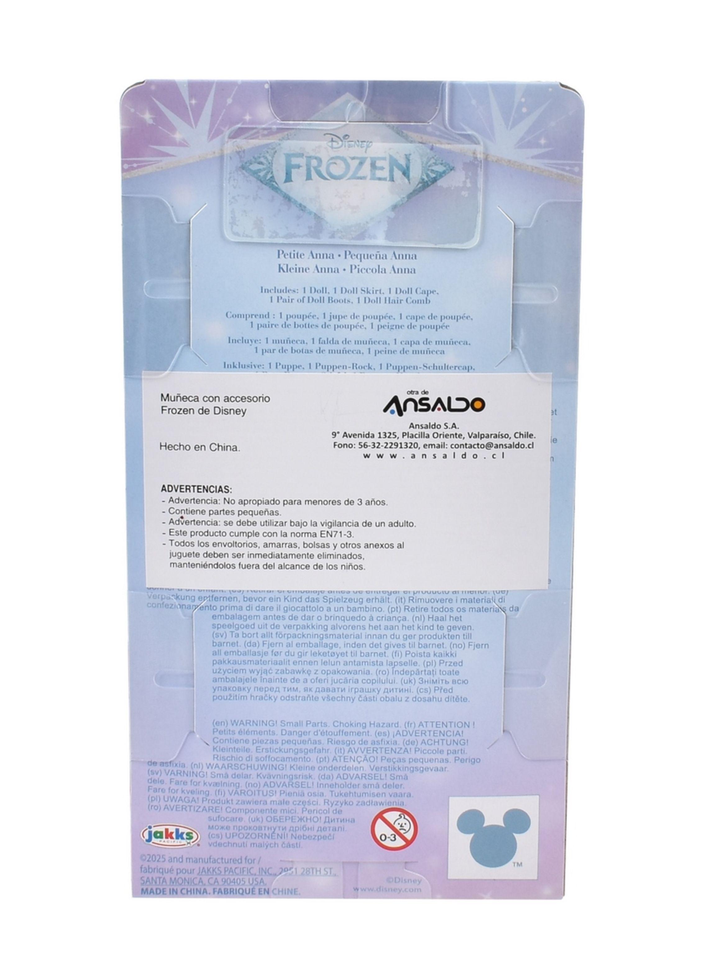 Muñeca con accesorios frozen de disney- elsa vestido celeste-3