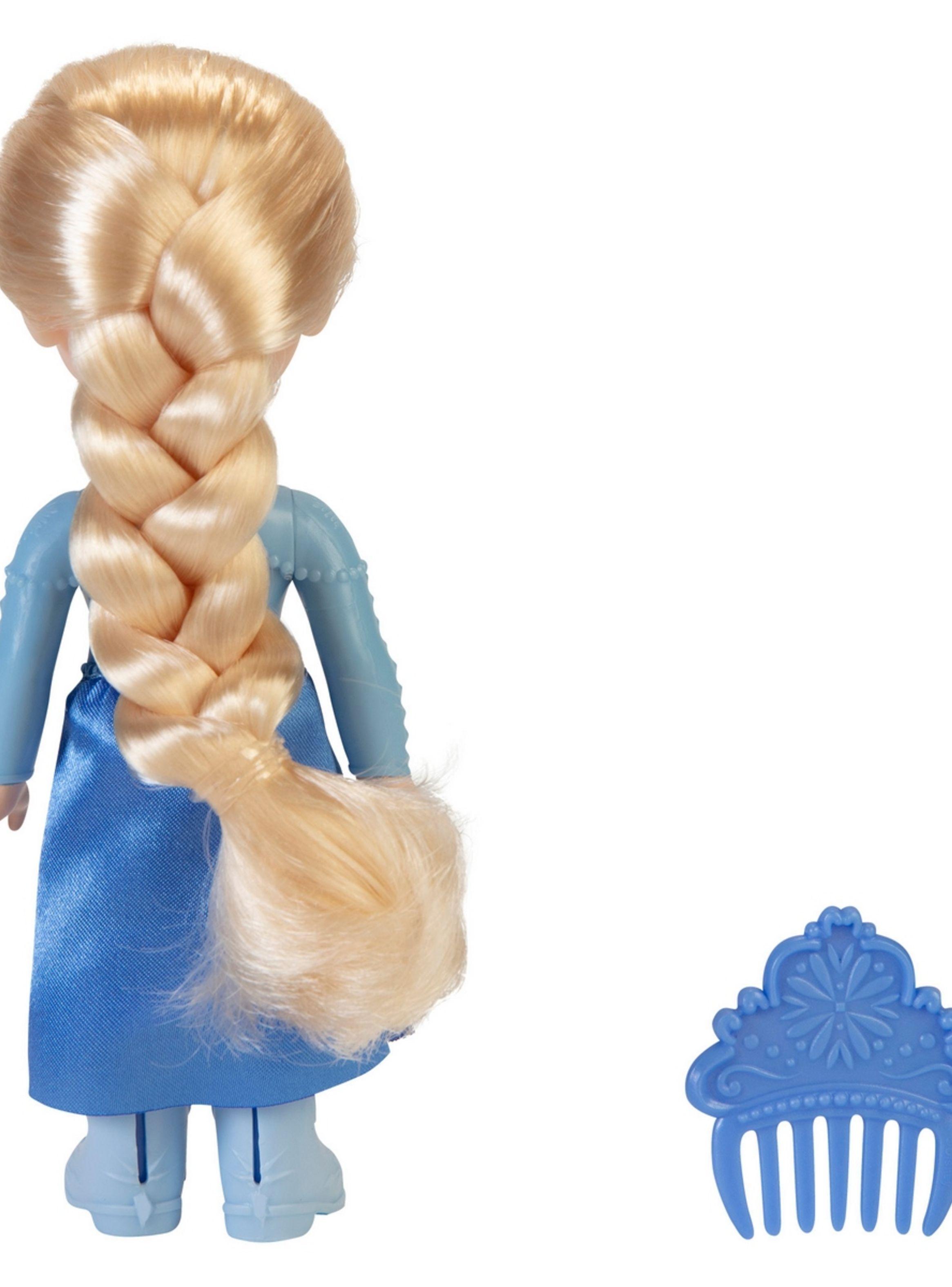 Muñeca con accesorios frozen de disney- elsa vestido celeste-4