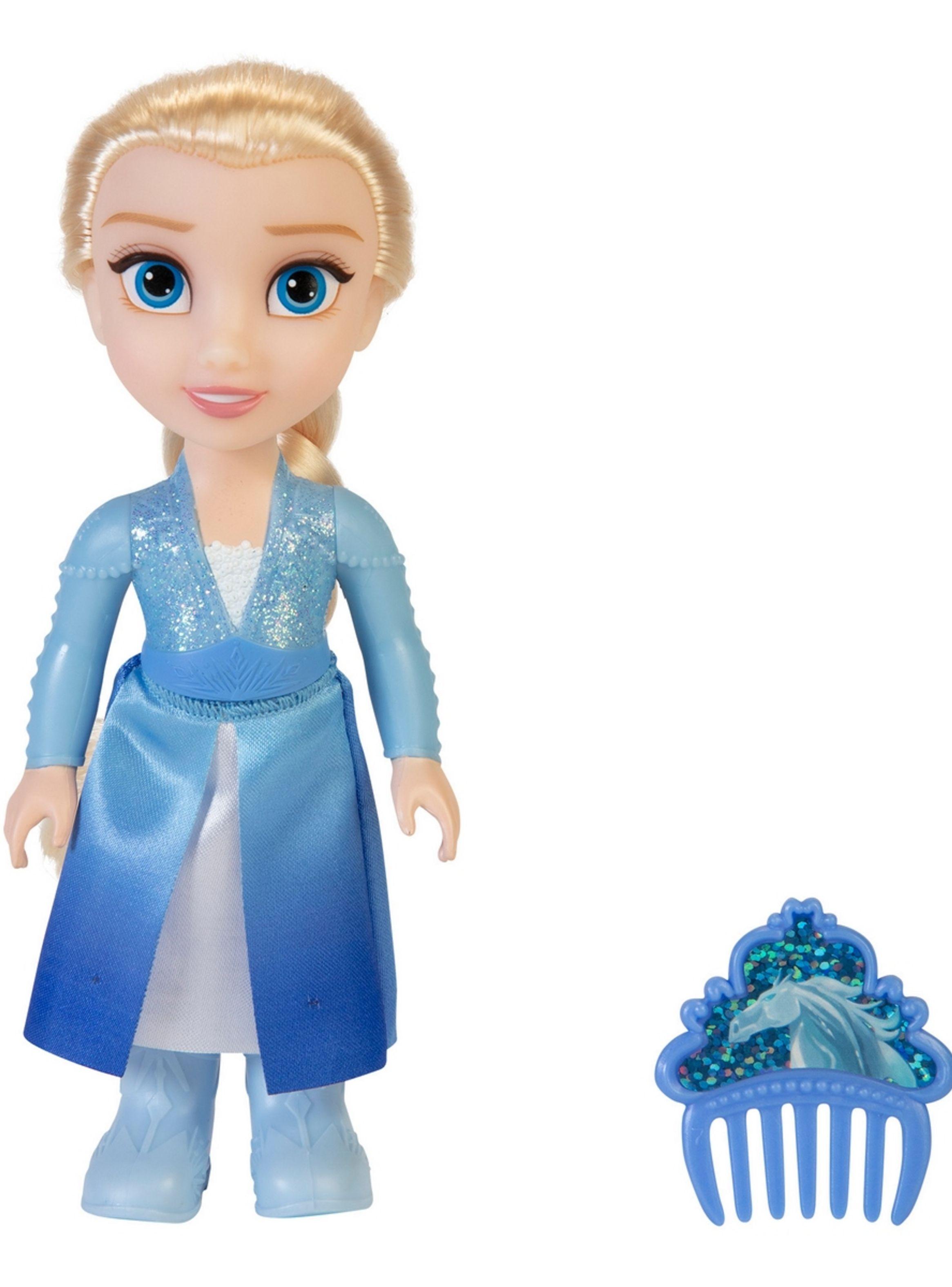 Muñeca con accesorios frozen de disney- elsa vestido celeste-5