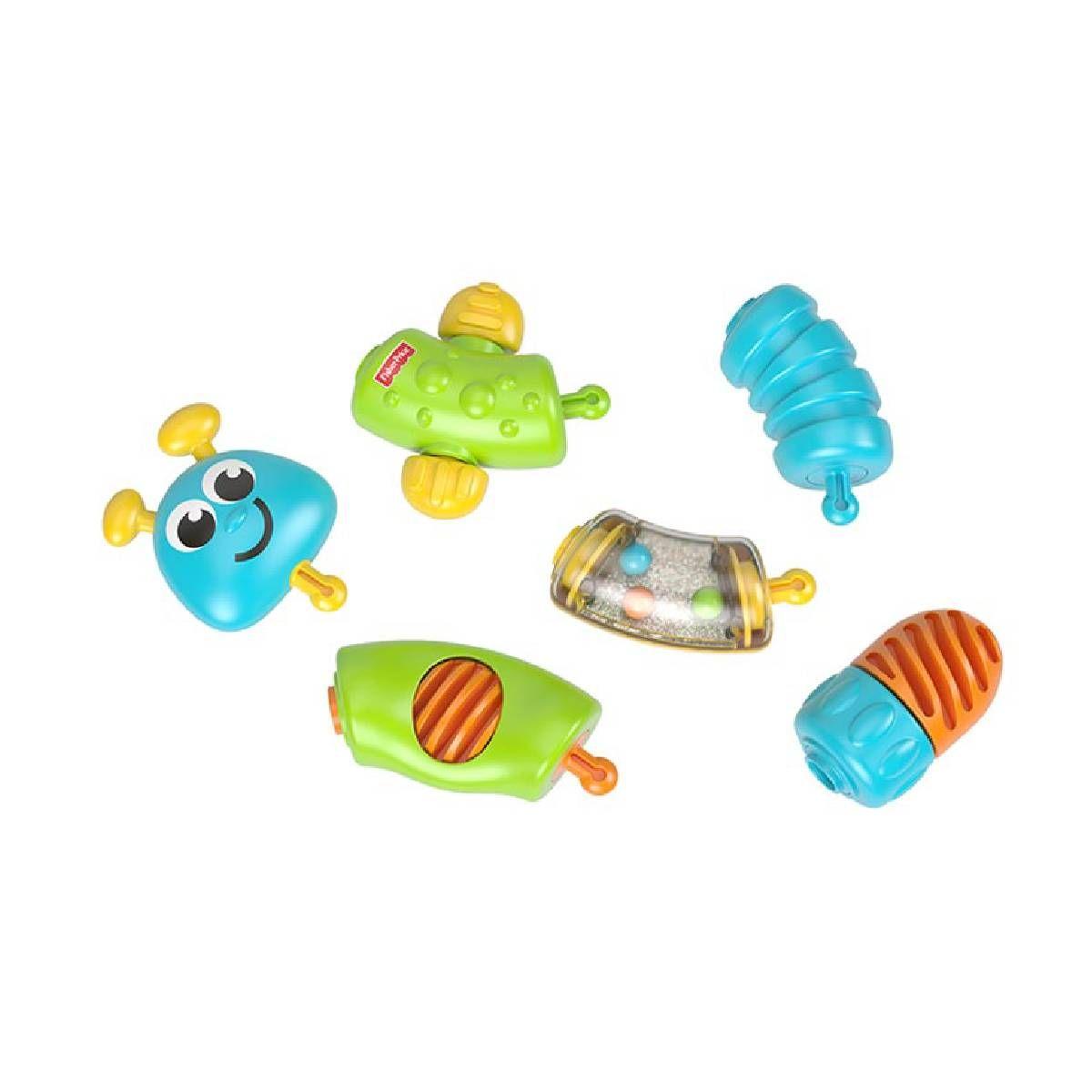 Juguete didáctico Fisher Price oruga 6 piezas colores-2