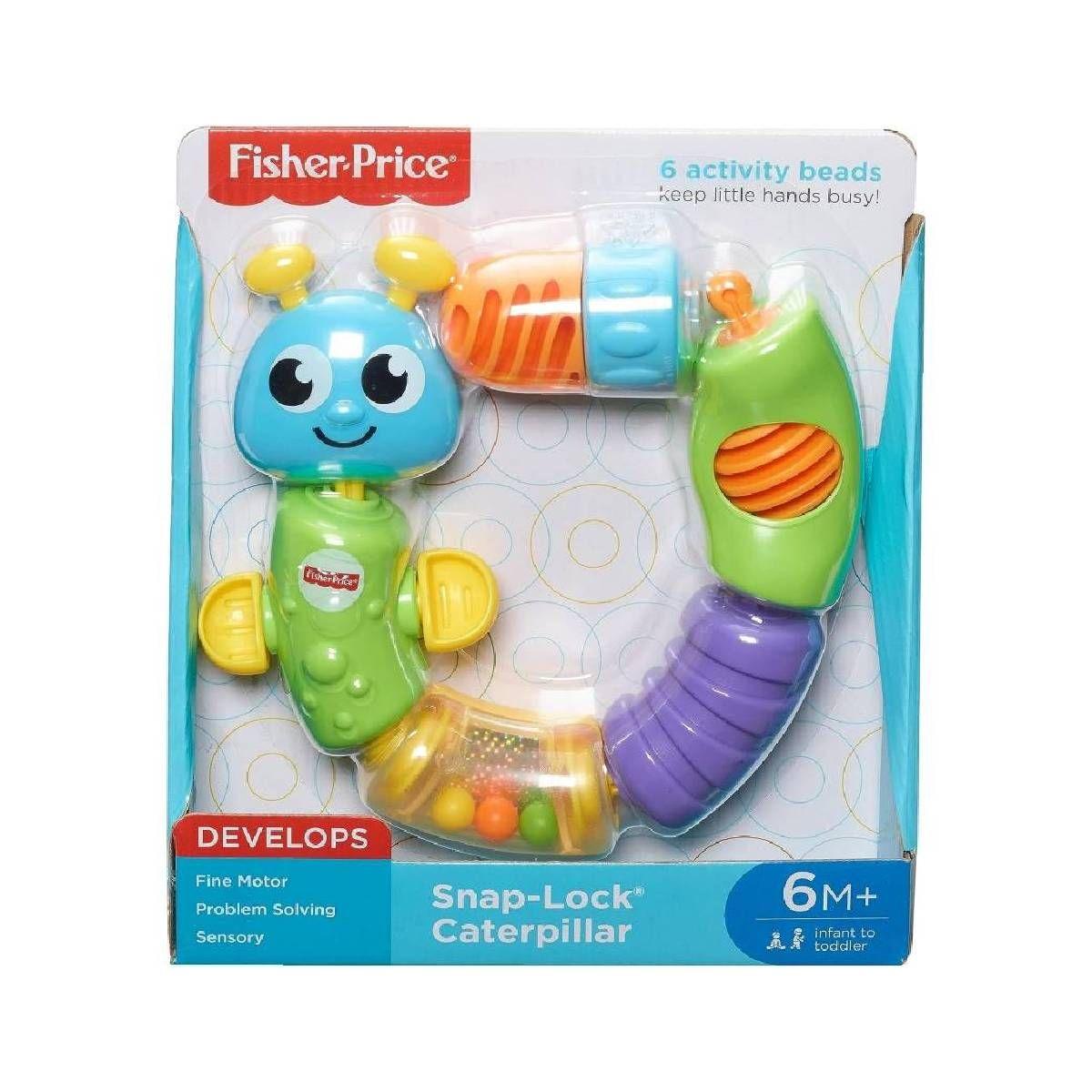 Juguete didáctico Fisher Price oruga 6 piezas colores-5