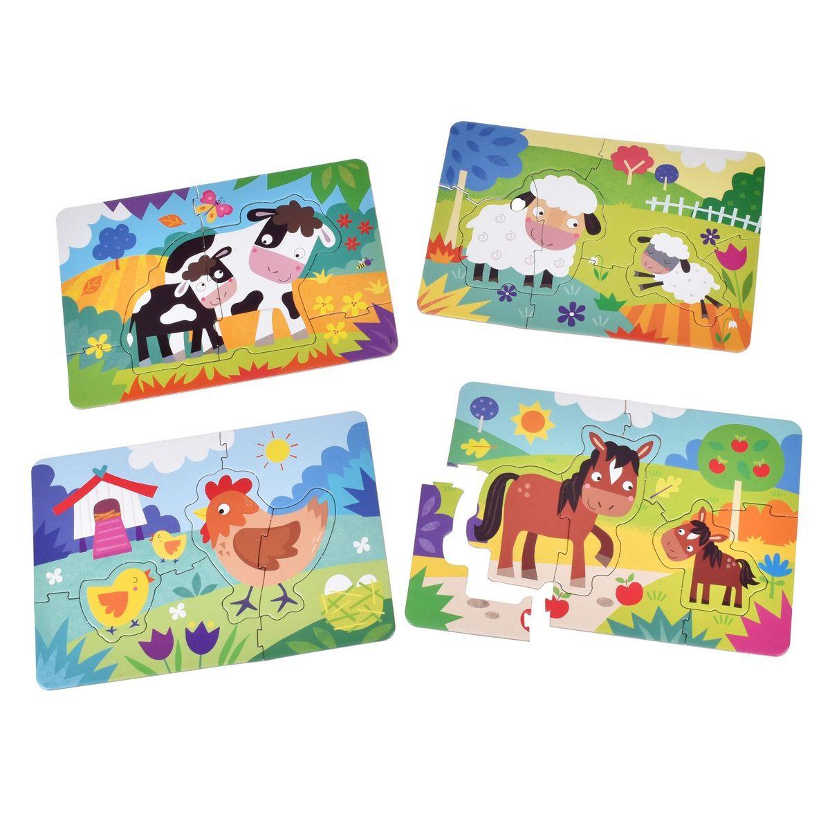 Rompecabezas EDUCA 4 puzzles 5 piezas didácticos-0