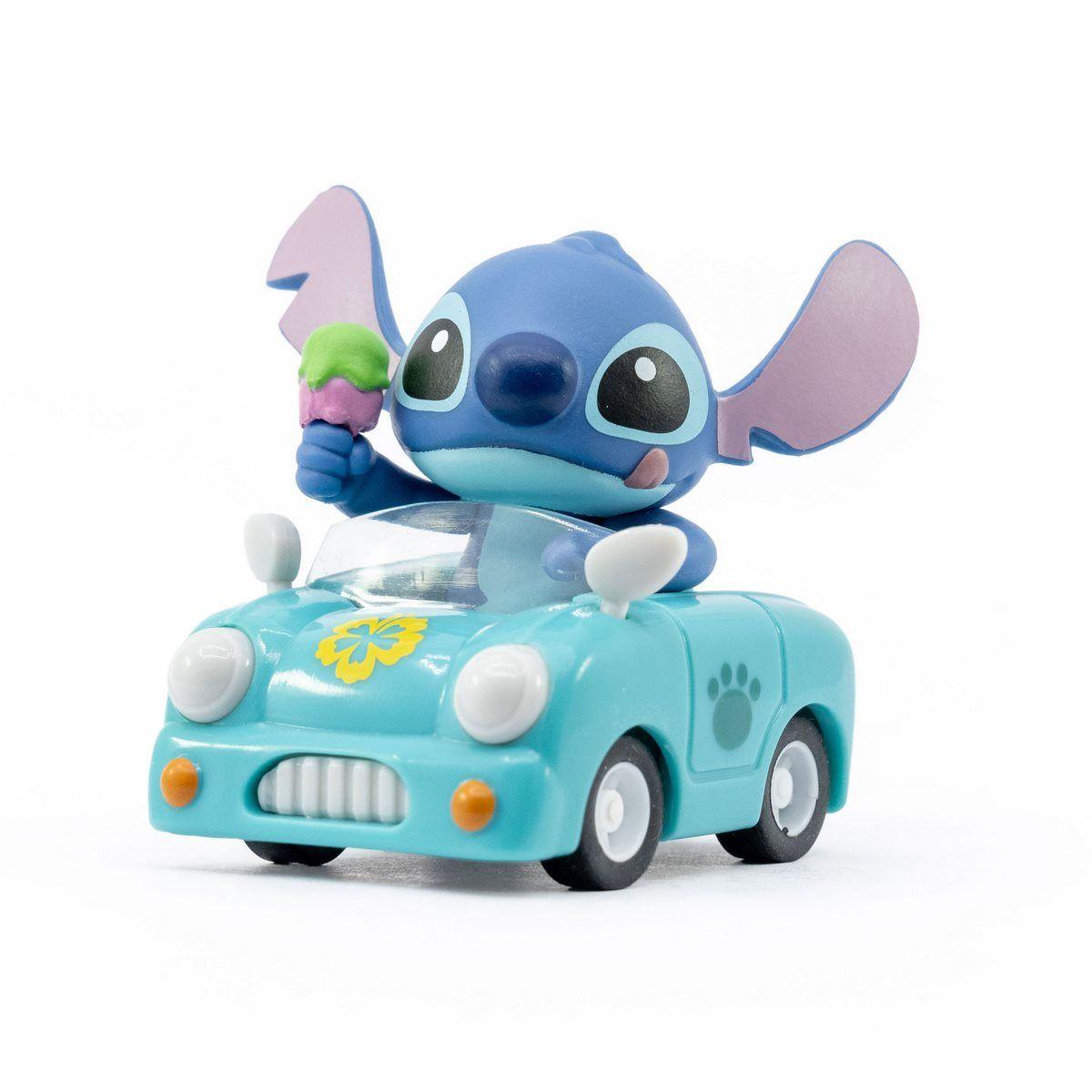 VEHICULO CON FIGURA STITCH PULLBACK - STITCH AUTOMOVIL CELESTE-0