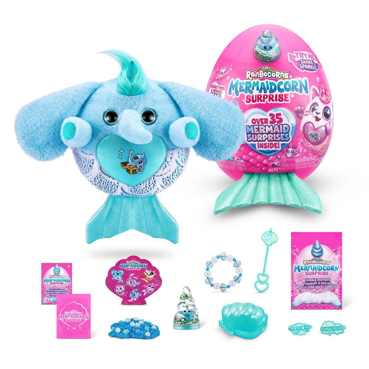 HUEVO SORPRESA SIRENA  RAINBOCORN ZURU - TURQUESA-0