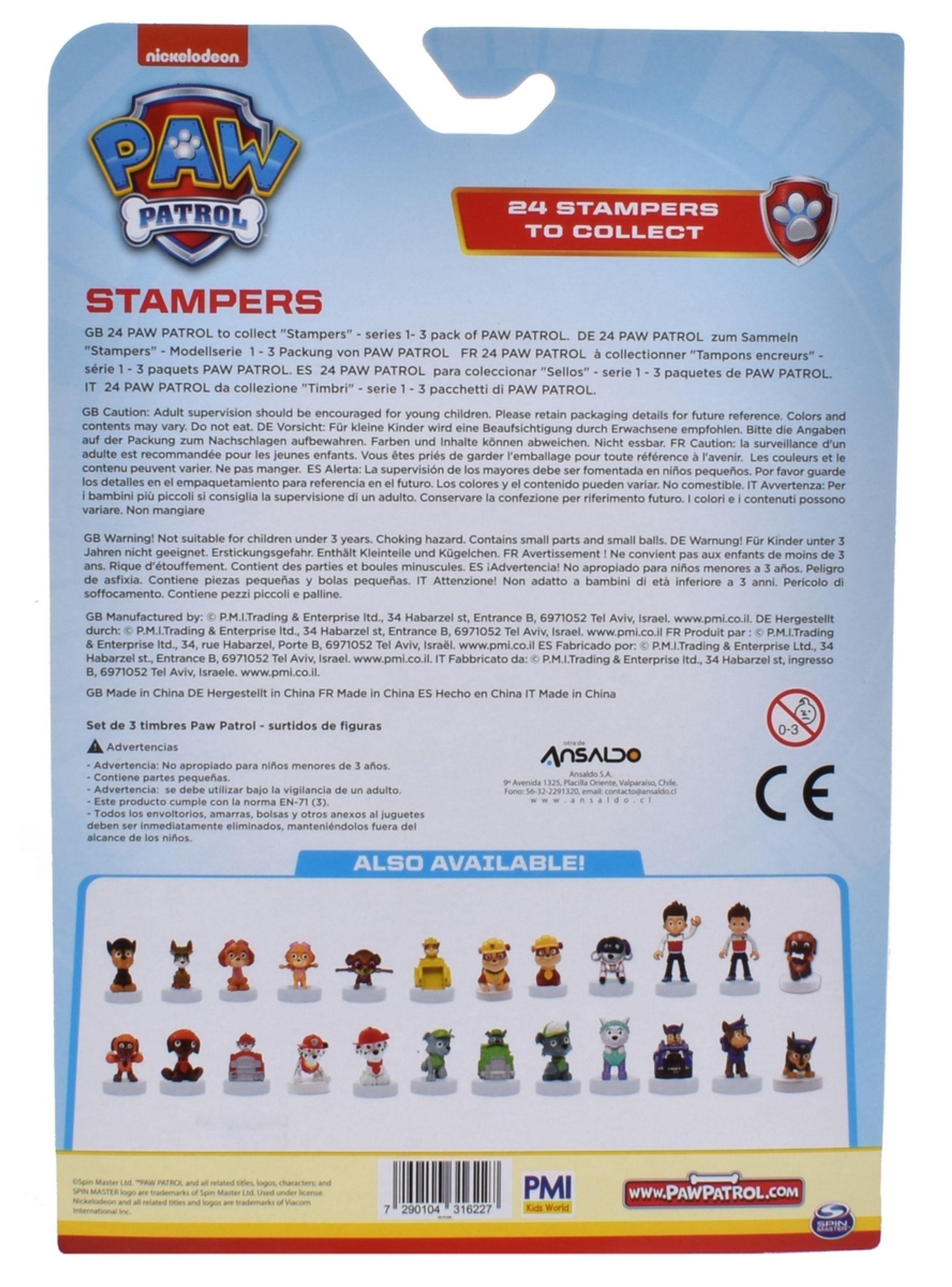 Set de 3 timbres paw patrol - rubble-3