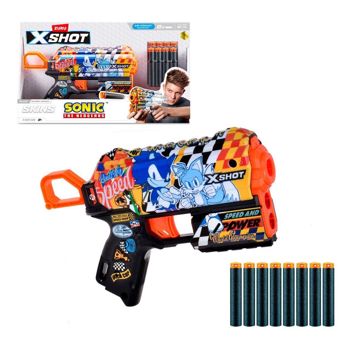 LANZA DARDOS FLUX CON 8 DARDOS X-SHOT - SUPER SPEED-2
