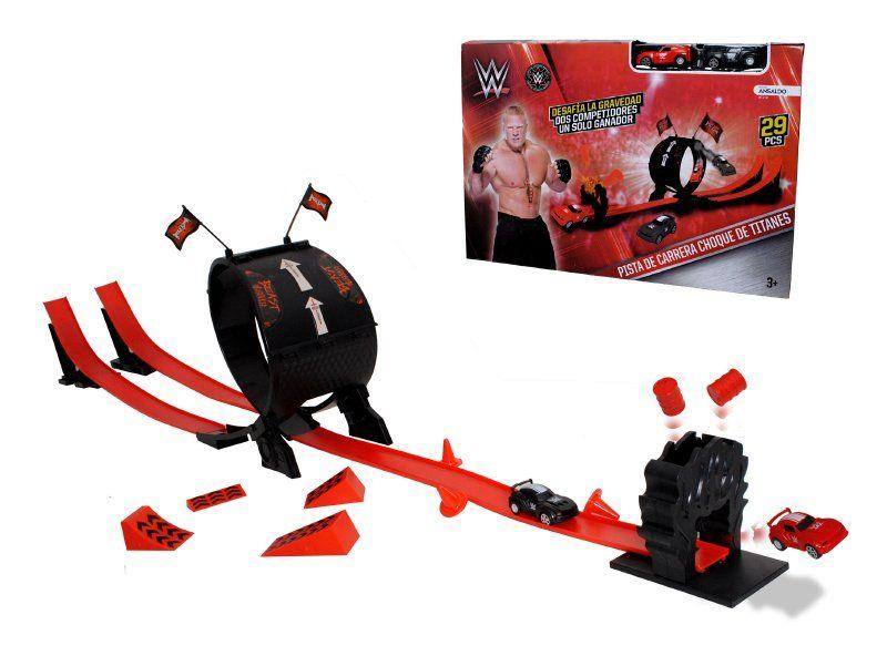 Pista Con Loop Y 2 Autos Pullback Wwe-0