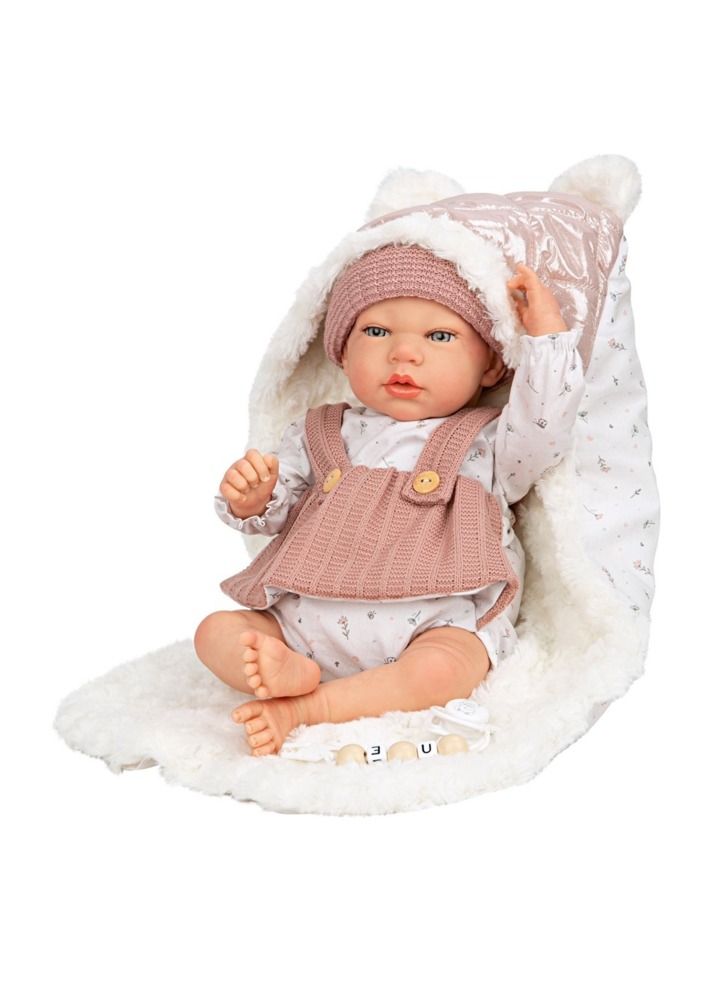 Muñeca Reborn Sandra Rosa Con Manta 40 Cm Arias-0