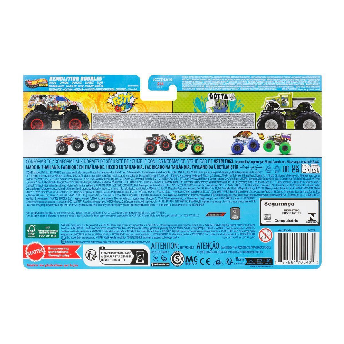 MONSTER TRUCKS ESCALA 1:64 -POTTY CENTRAL VS REALLY GOTTA GO-2