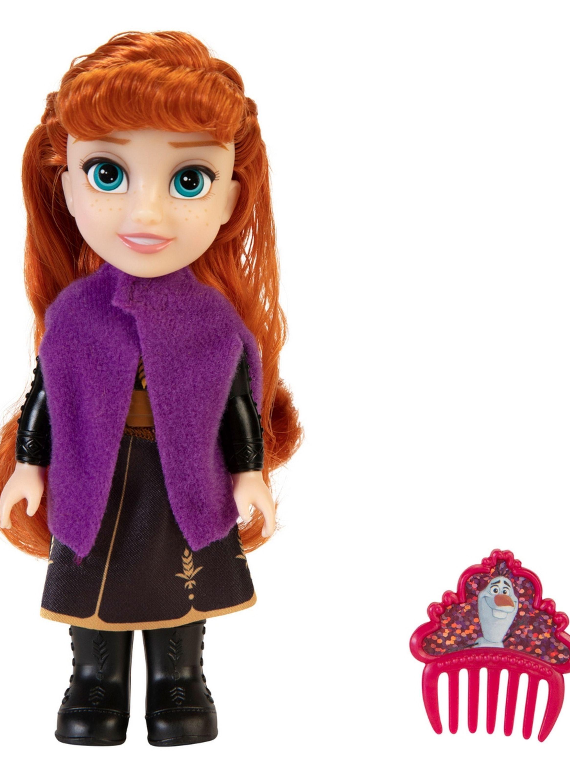 Muñeca con accesorios frozen disney - anna traje de invierno-5