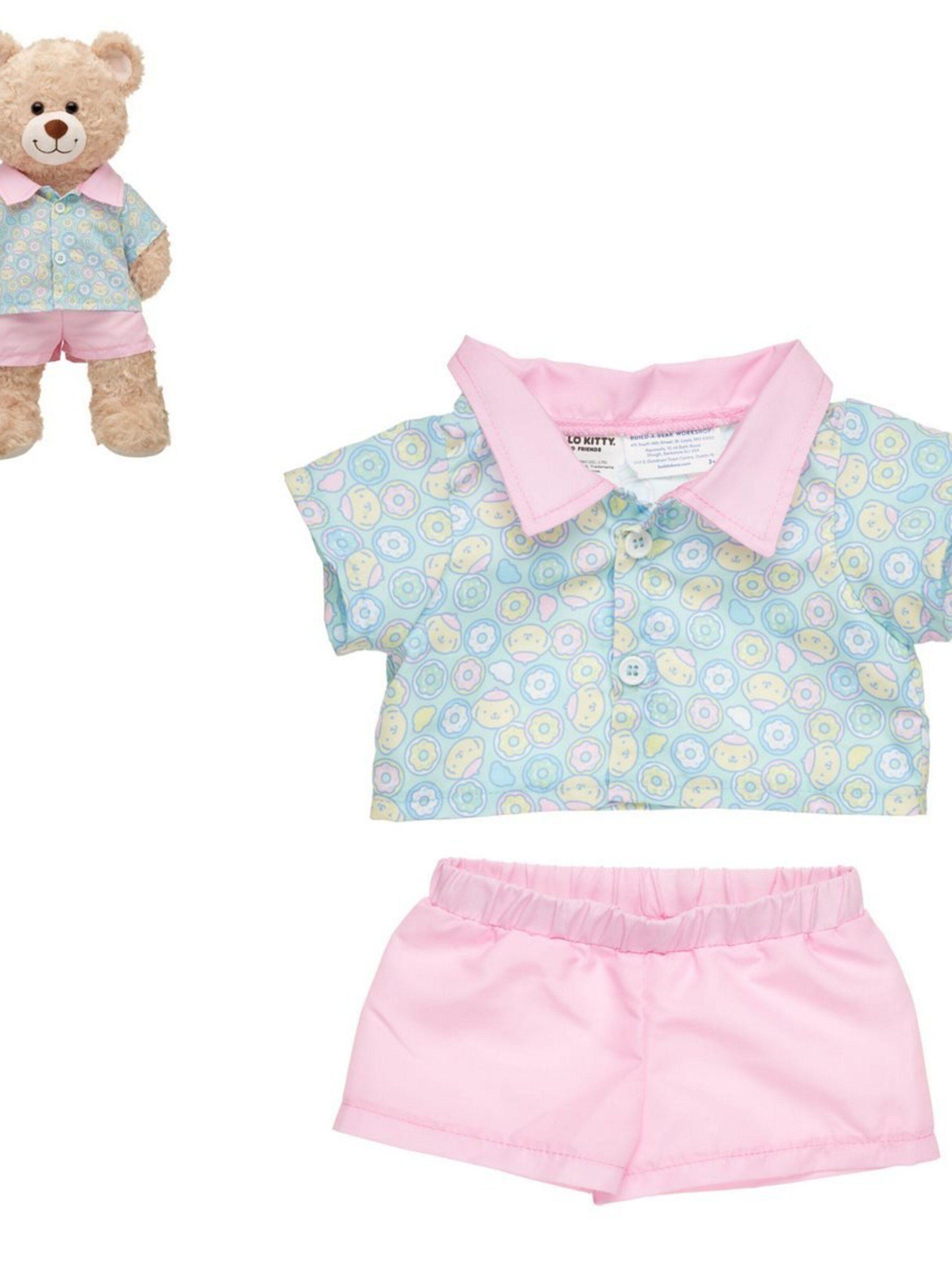 SET SHORT POLERA POMPOMPURIN DONUT PASTEL SANRIO  BUILD-A-BEAR-0