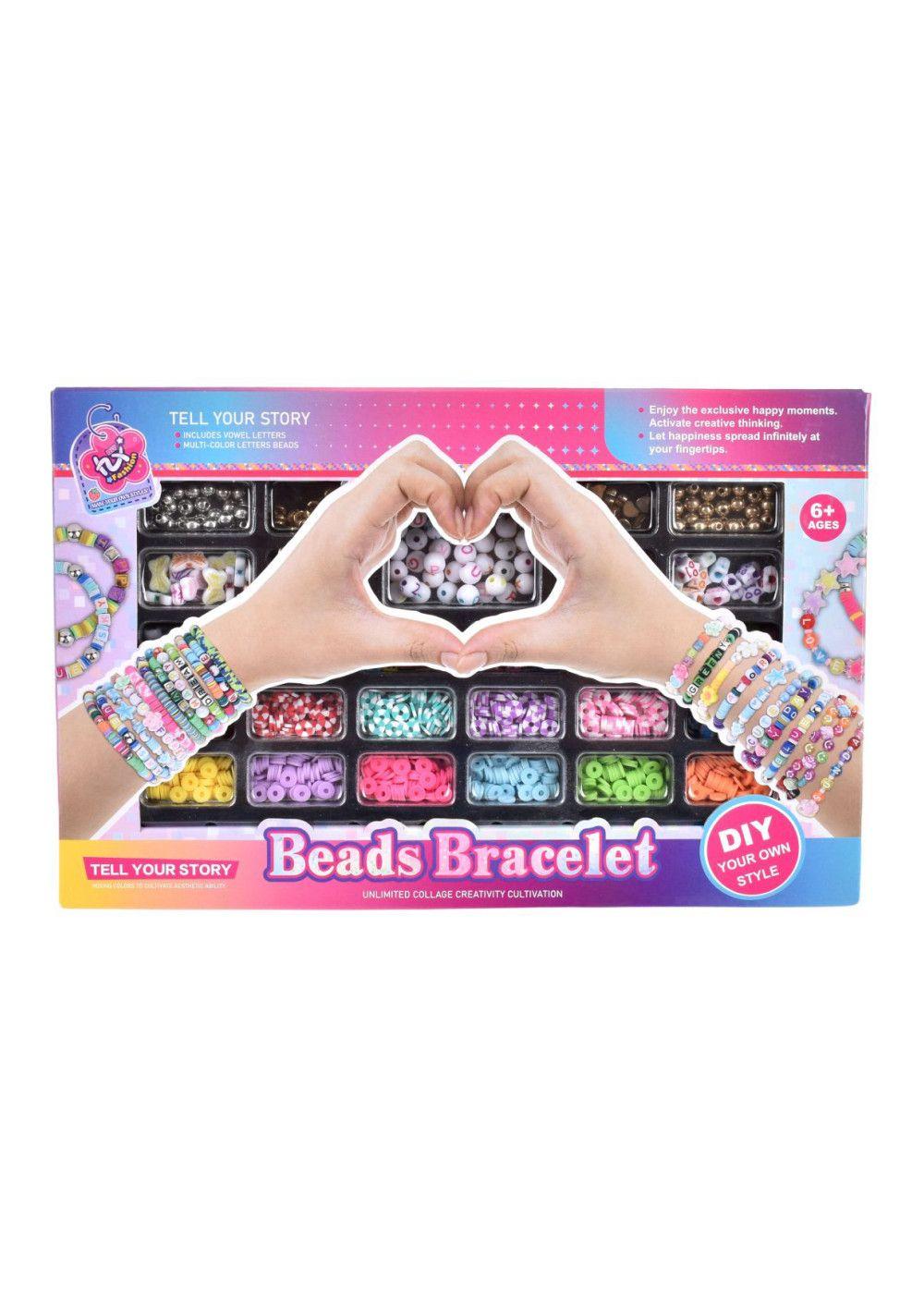 Set De Pulseras Mostacilla Con Letras-2