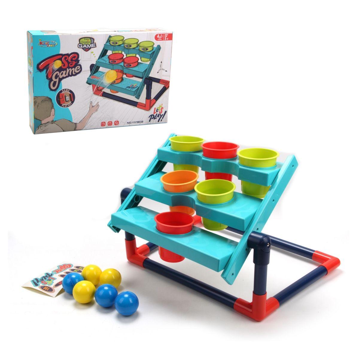 Juego Lanza Pelotas Con Blanco Regulable-0